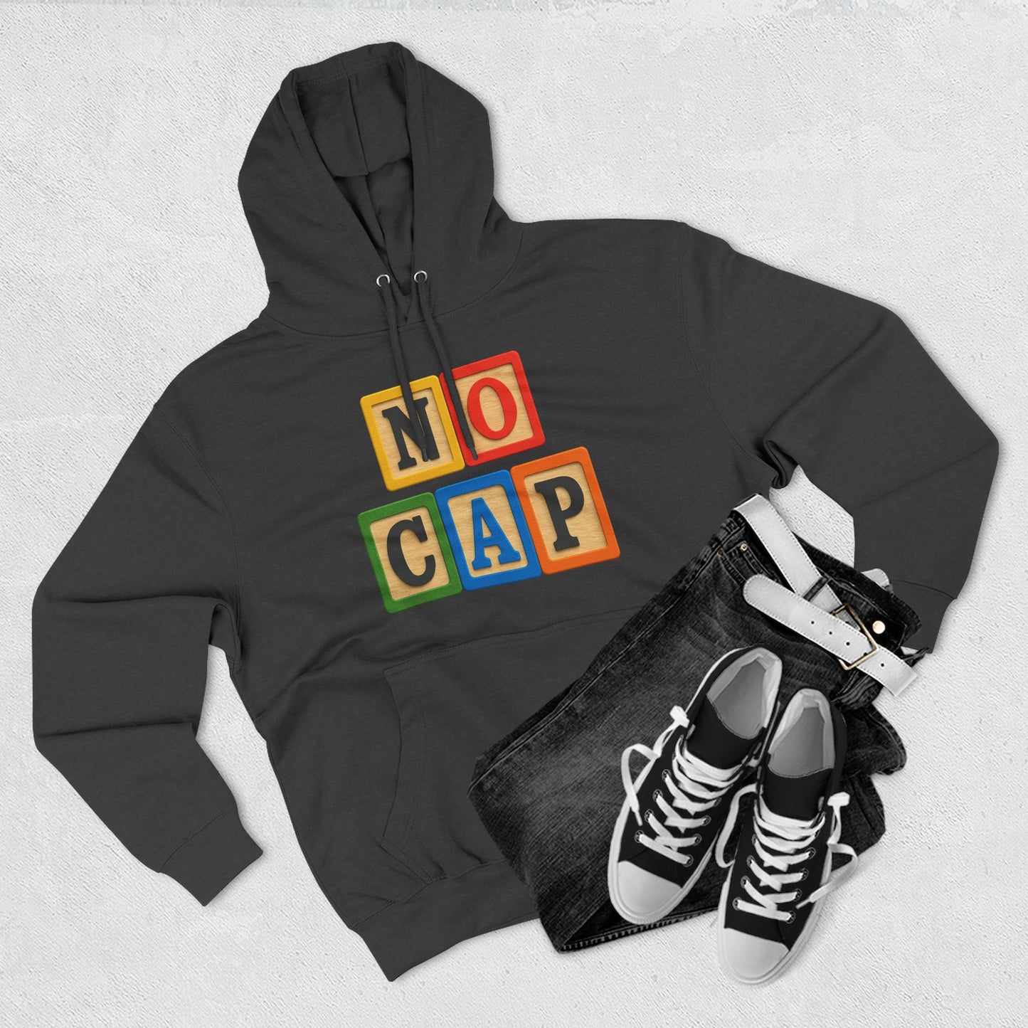 Blocked "No Cap" Hoodie