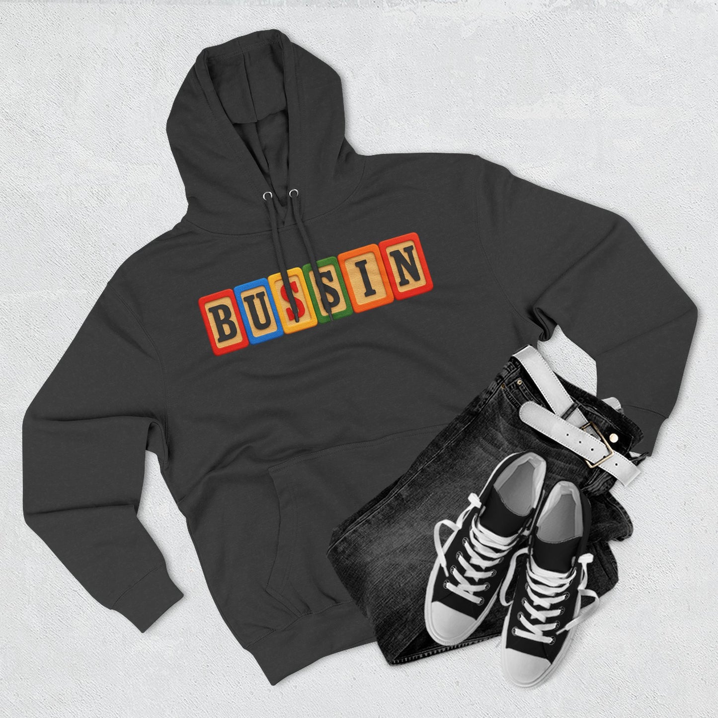 Blocked "Bussin" Hoodie