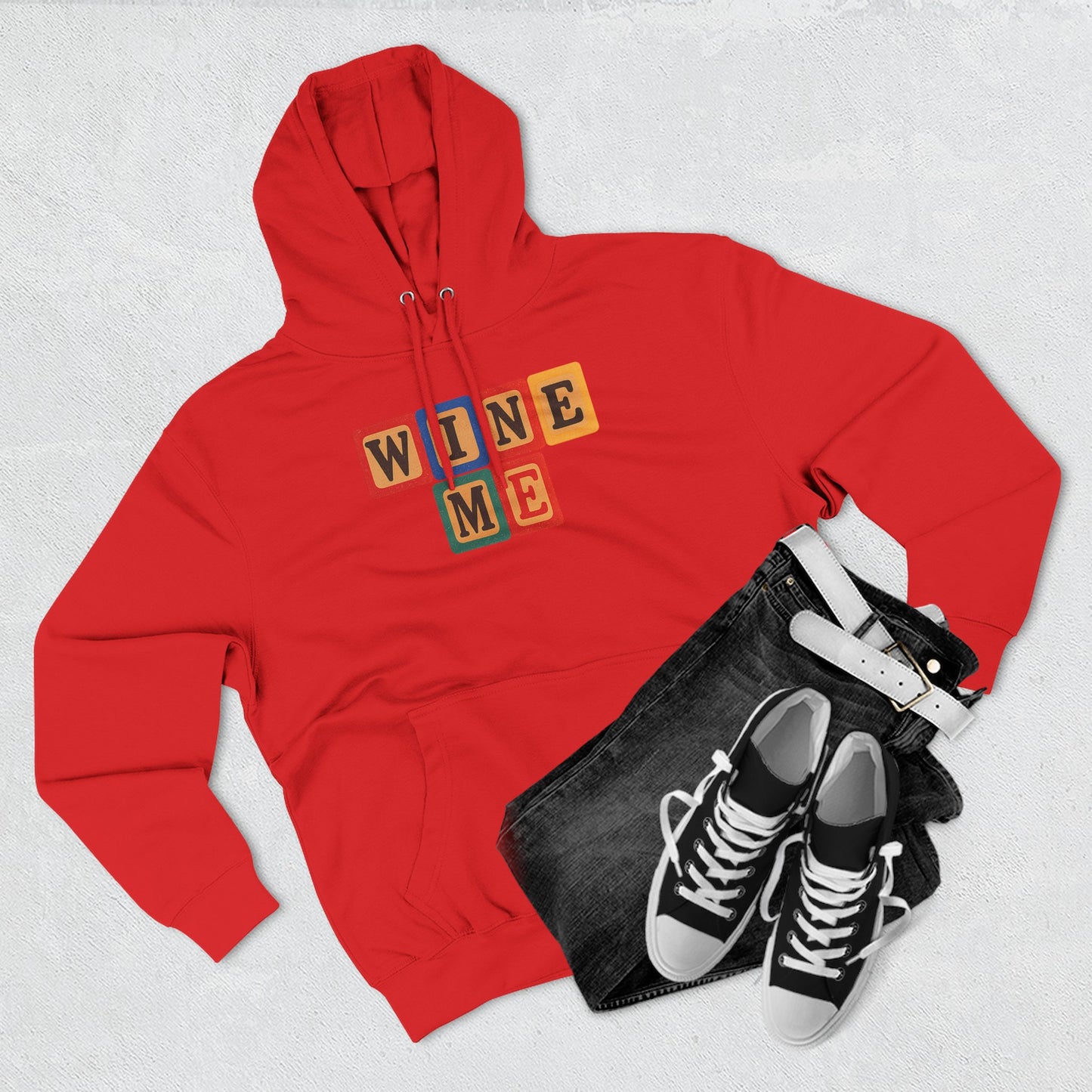 Blocked "Wine Me" Hoodie