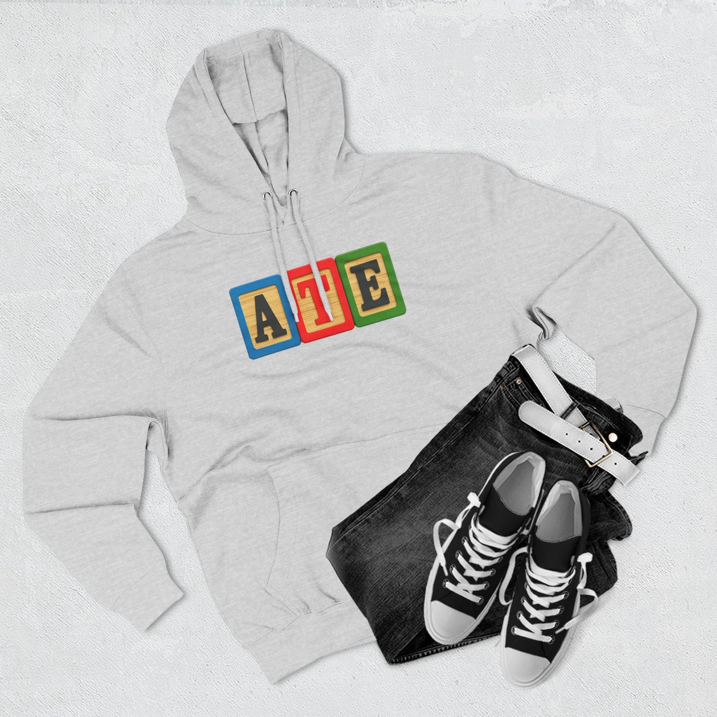 Blocked "ATE" Hoodie
