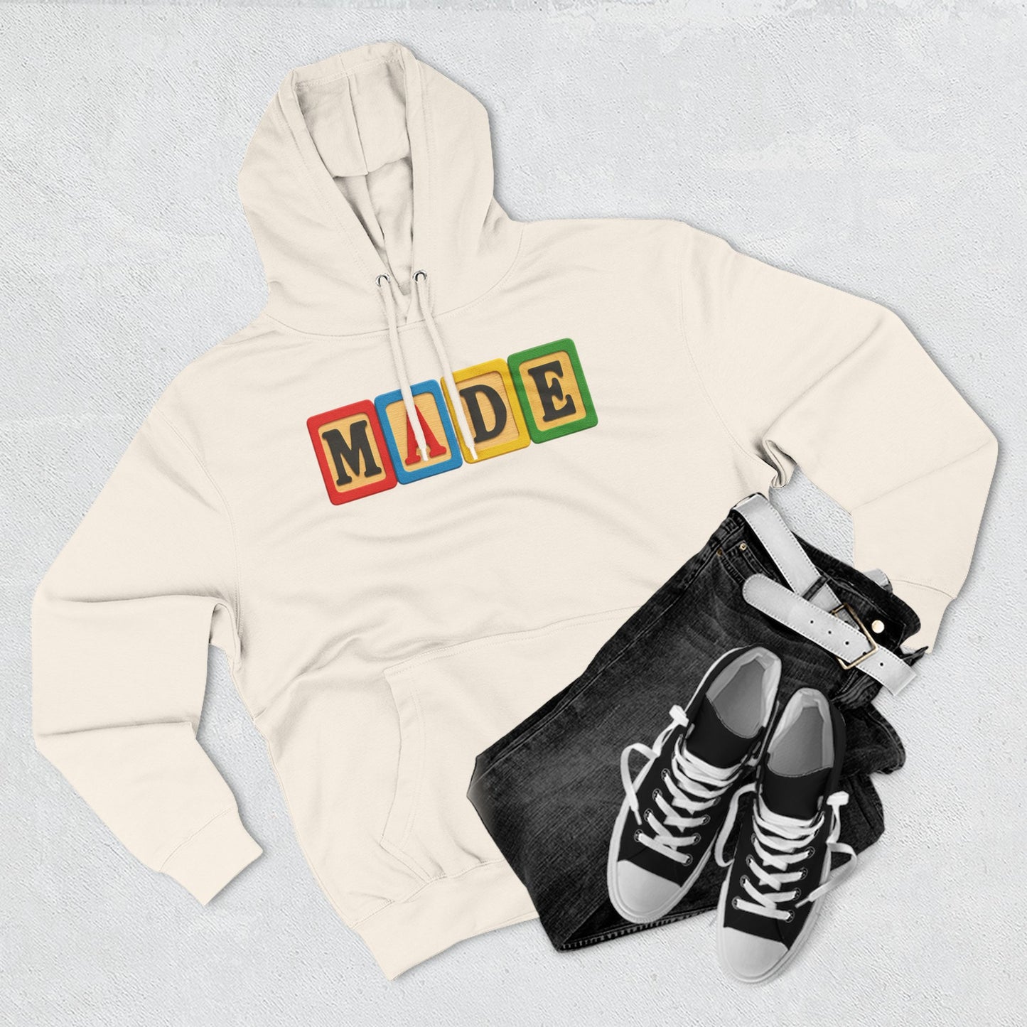 Blocked "Made" Hoodie