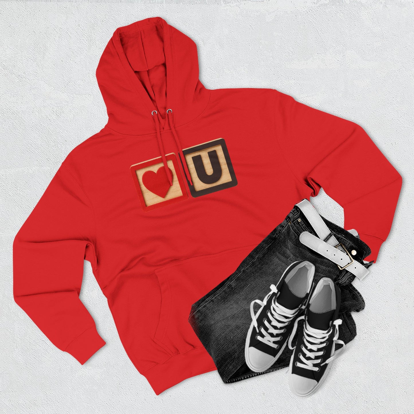 Blocked "Love You" Hoodie