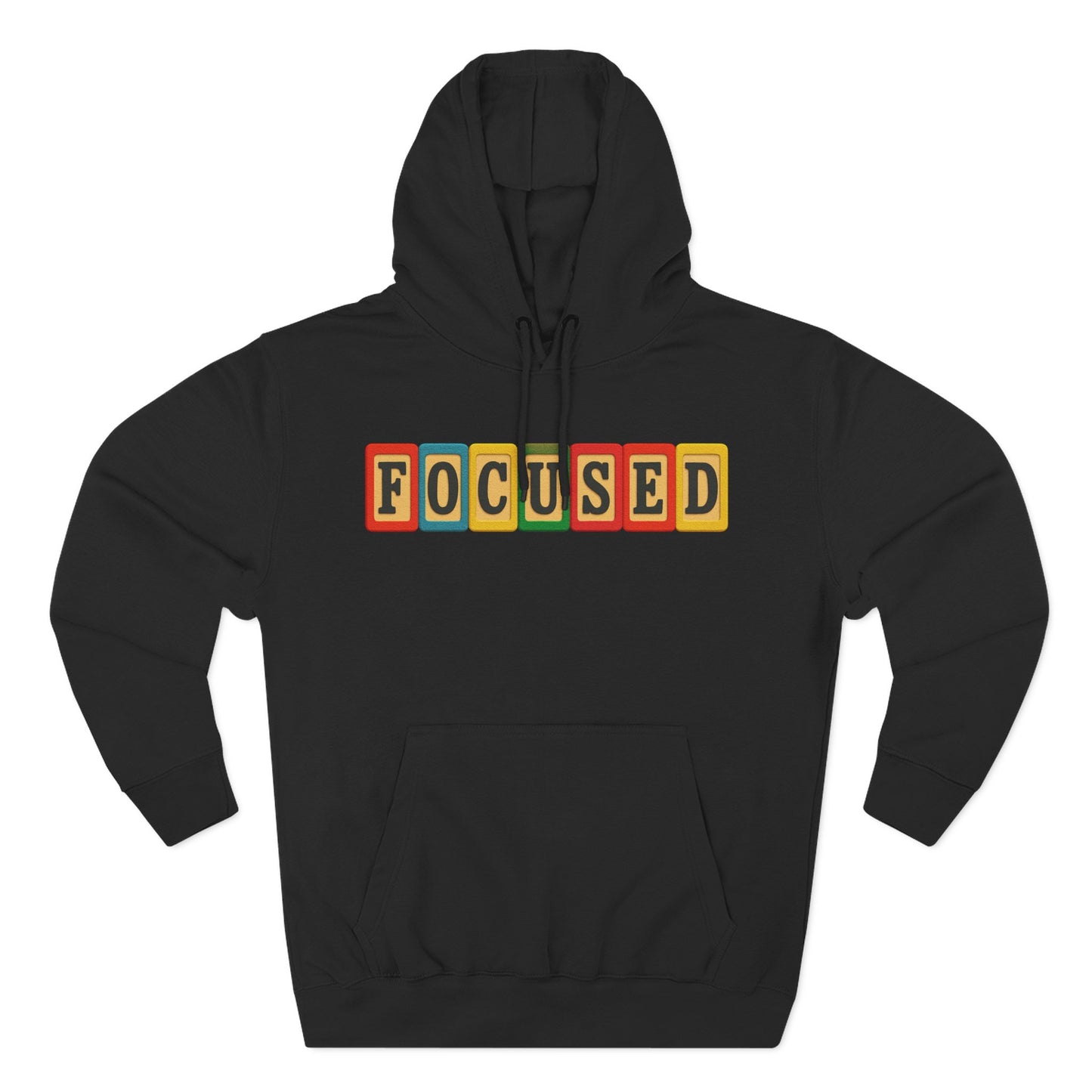 Blocked "Focused" Hoodie