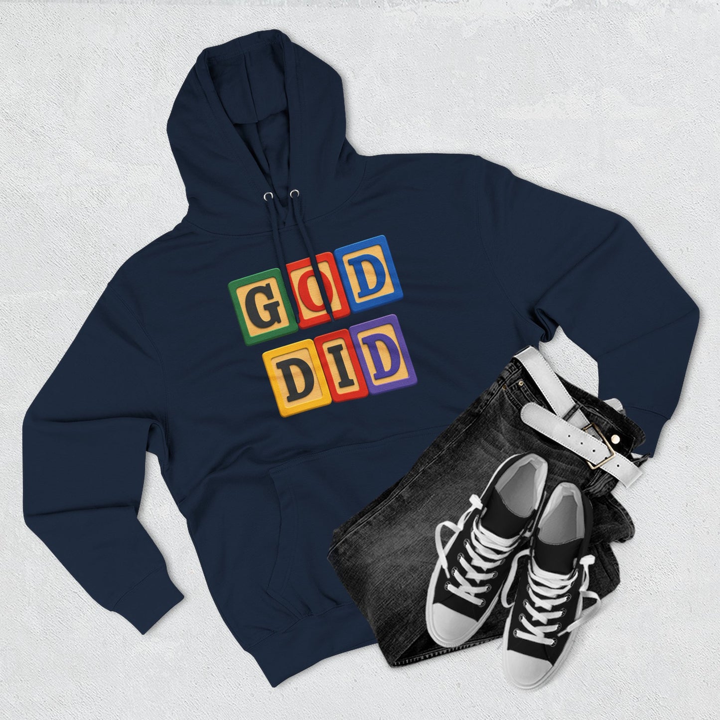 Blocked "God Did" Hoodie