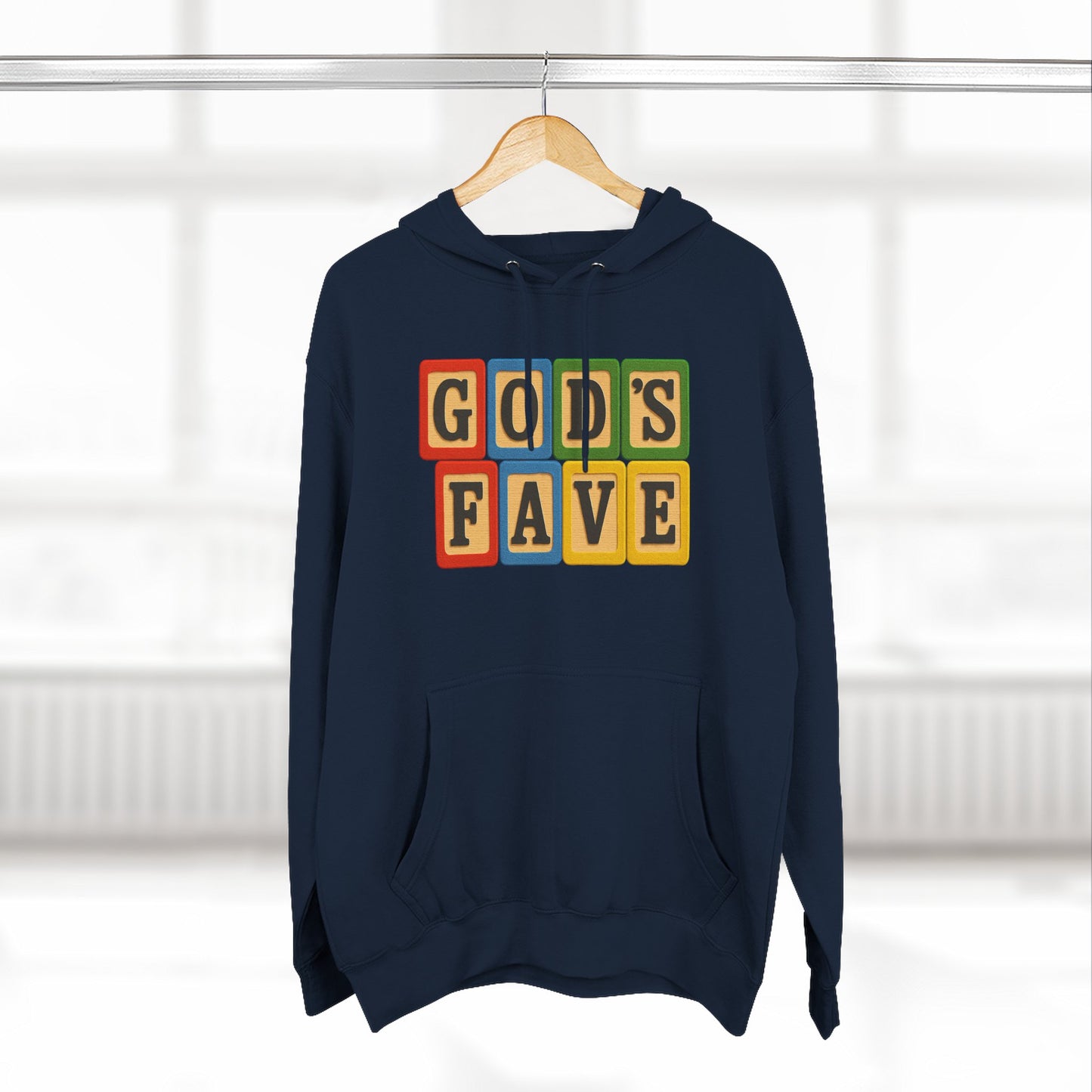 Blocked "God's Fave" Hoodie