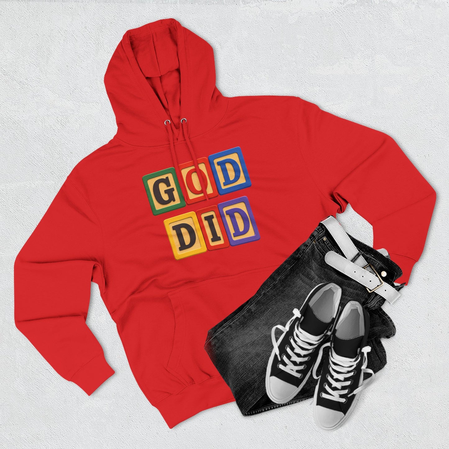 Blocked "God Did" Hoodie