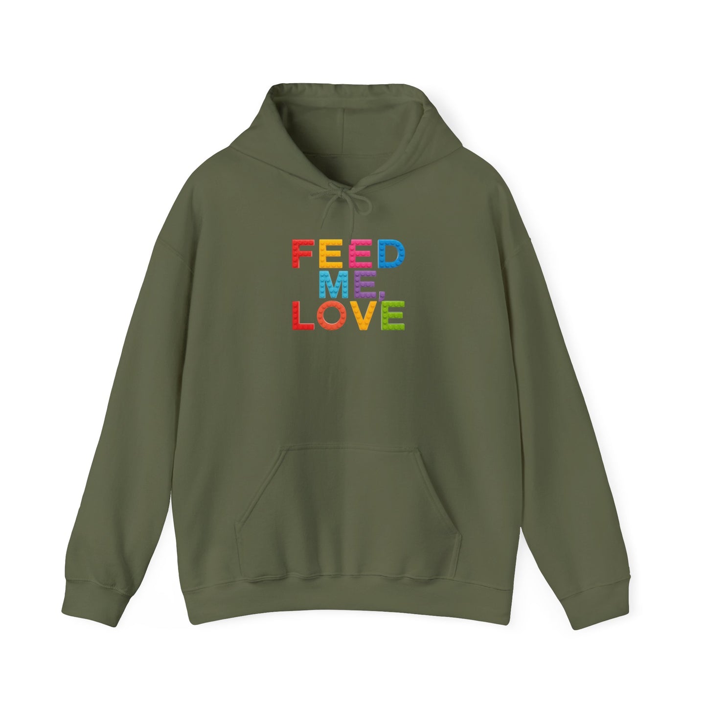 Blocked "Feed Me, Love" Hoodie