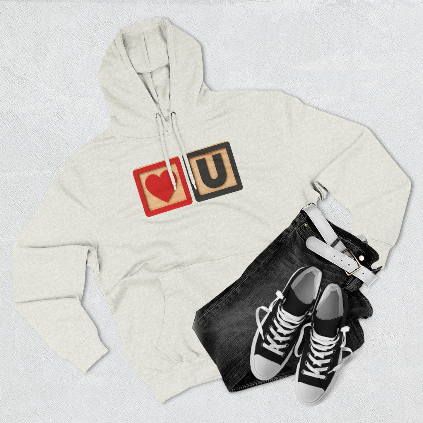 Blocked "Love You" Hoodie