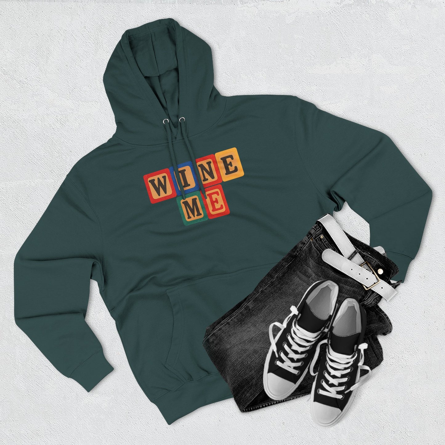 Blocked "Wine Me" Hoodie