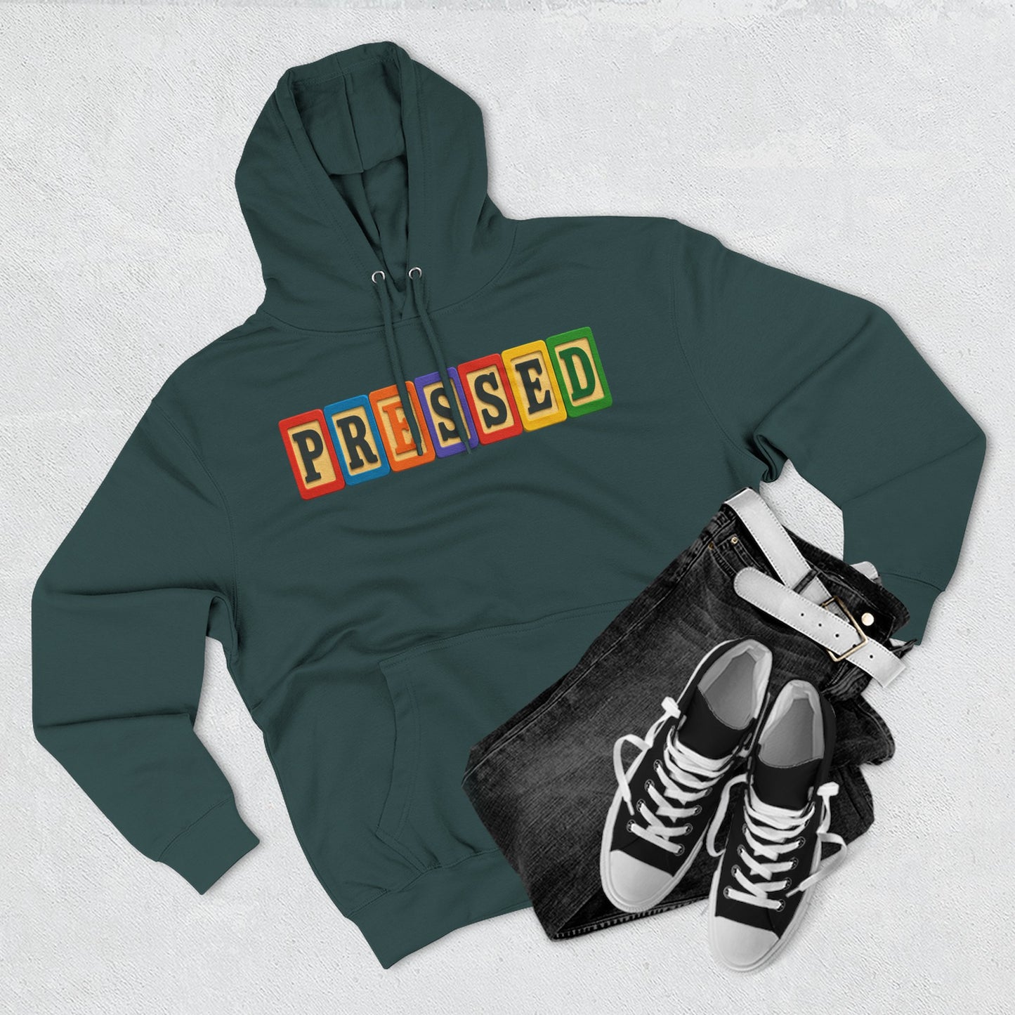 Blocked "Pressed" Hoodie