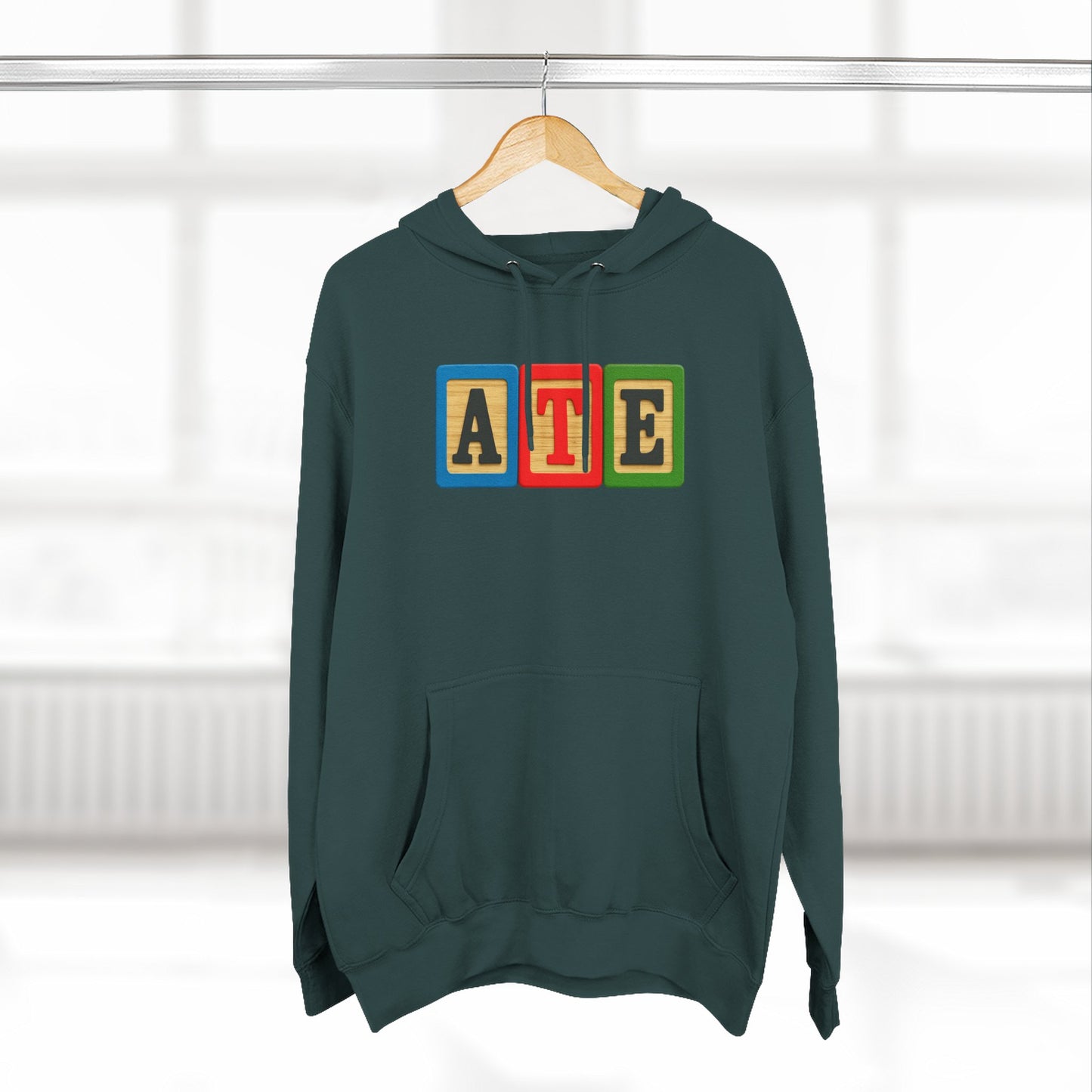 Blocked "ATE" Hoodie