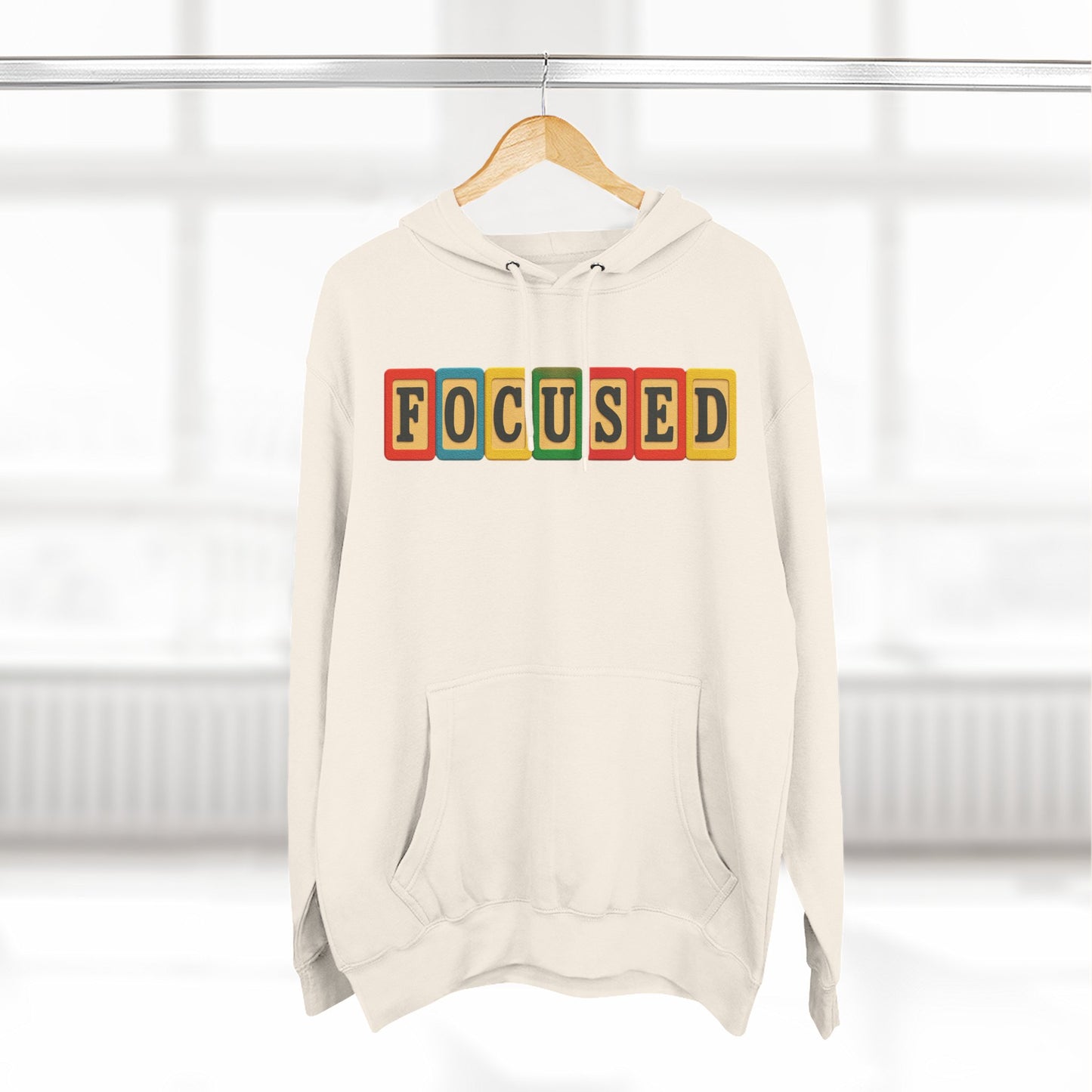 Blocked "Focused" Hoodie