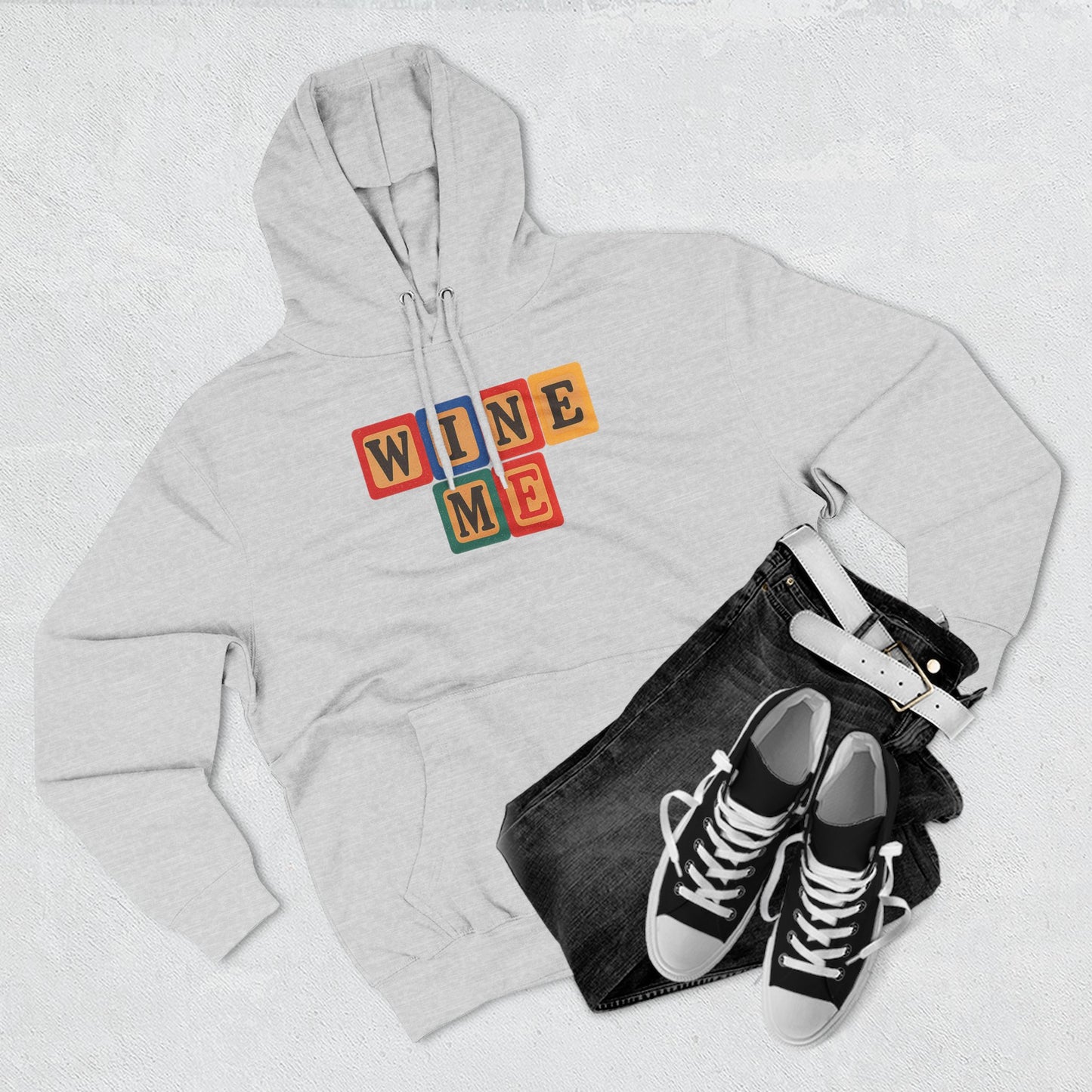 Blocked "Wine Me" Hoodie