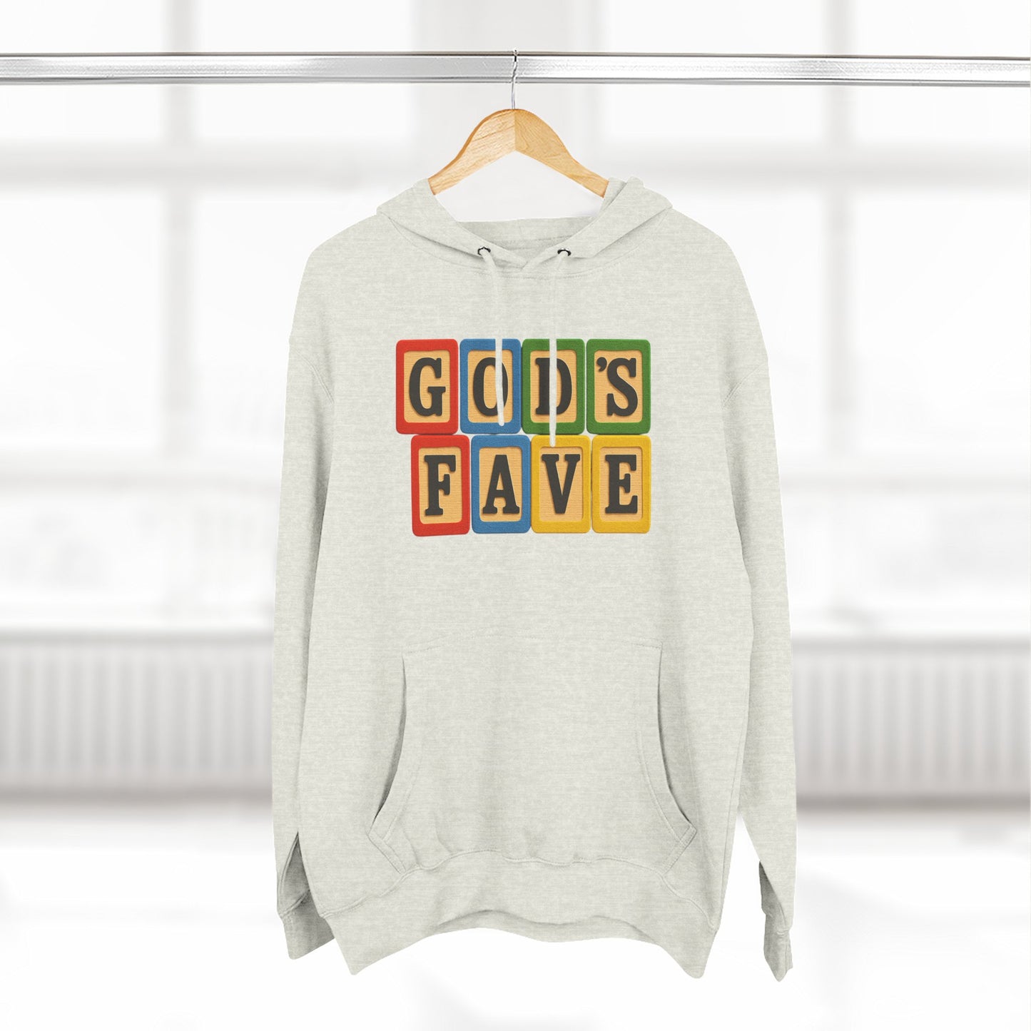 Blocked "God's Fave" Hoodie