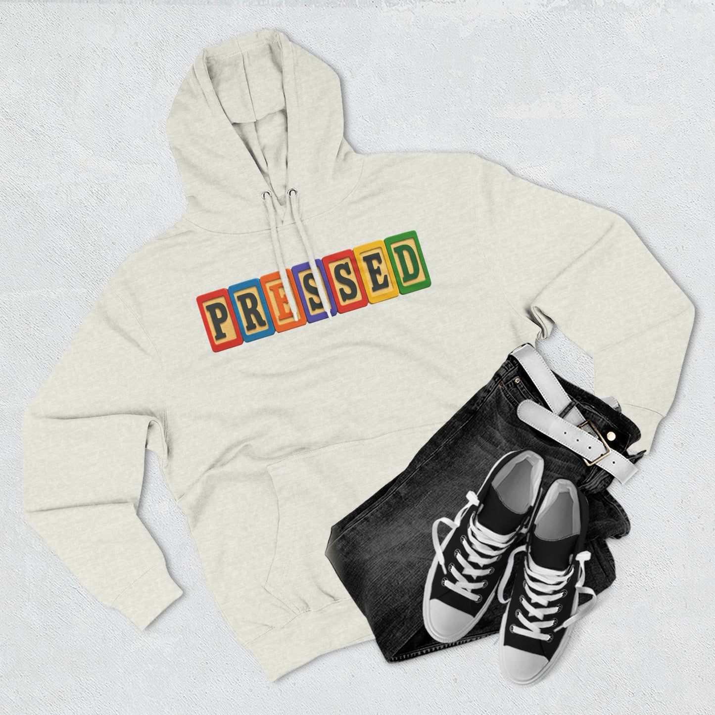 Blocked "Pressed" Hoodie