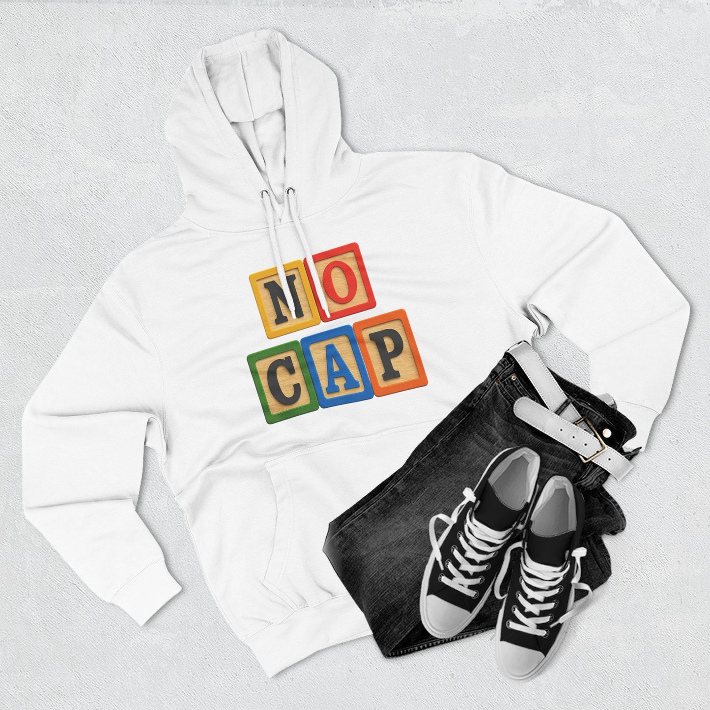 Blocked "No Cap" Hoodie