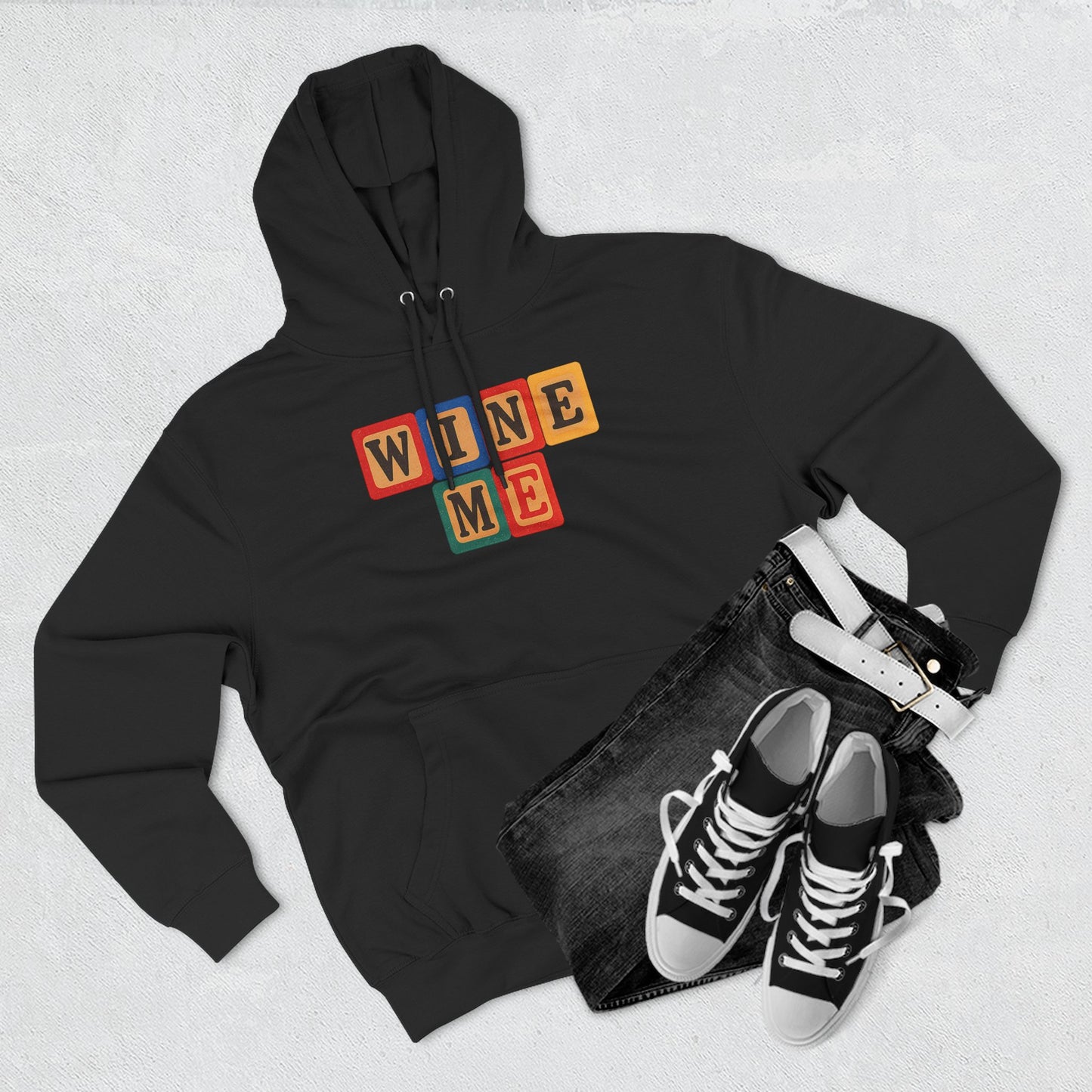 Blocked "Wine Me" Hoodie