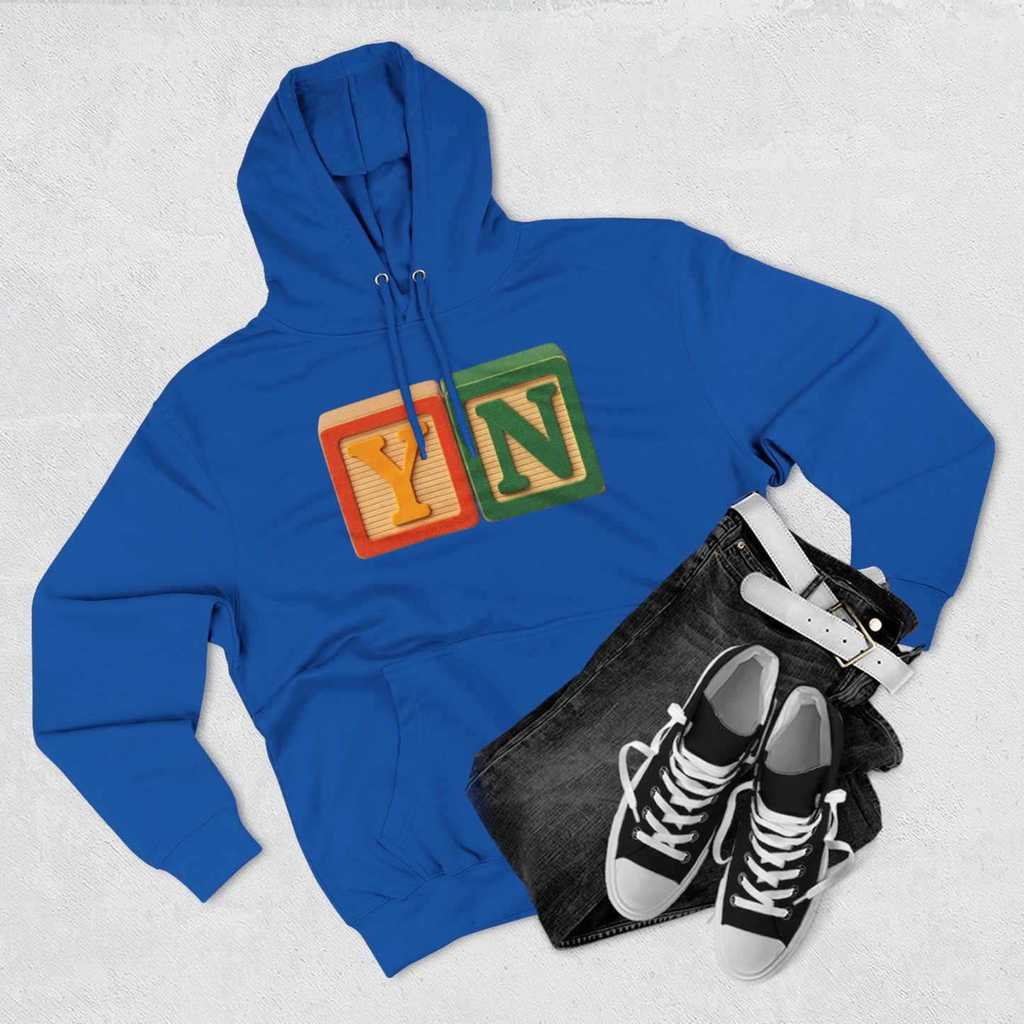 Blocked "YN" Hoodie
