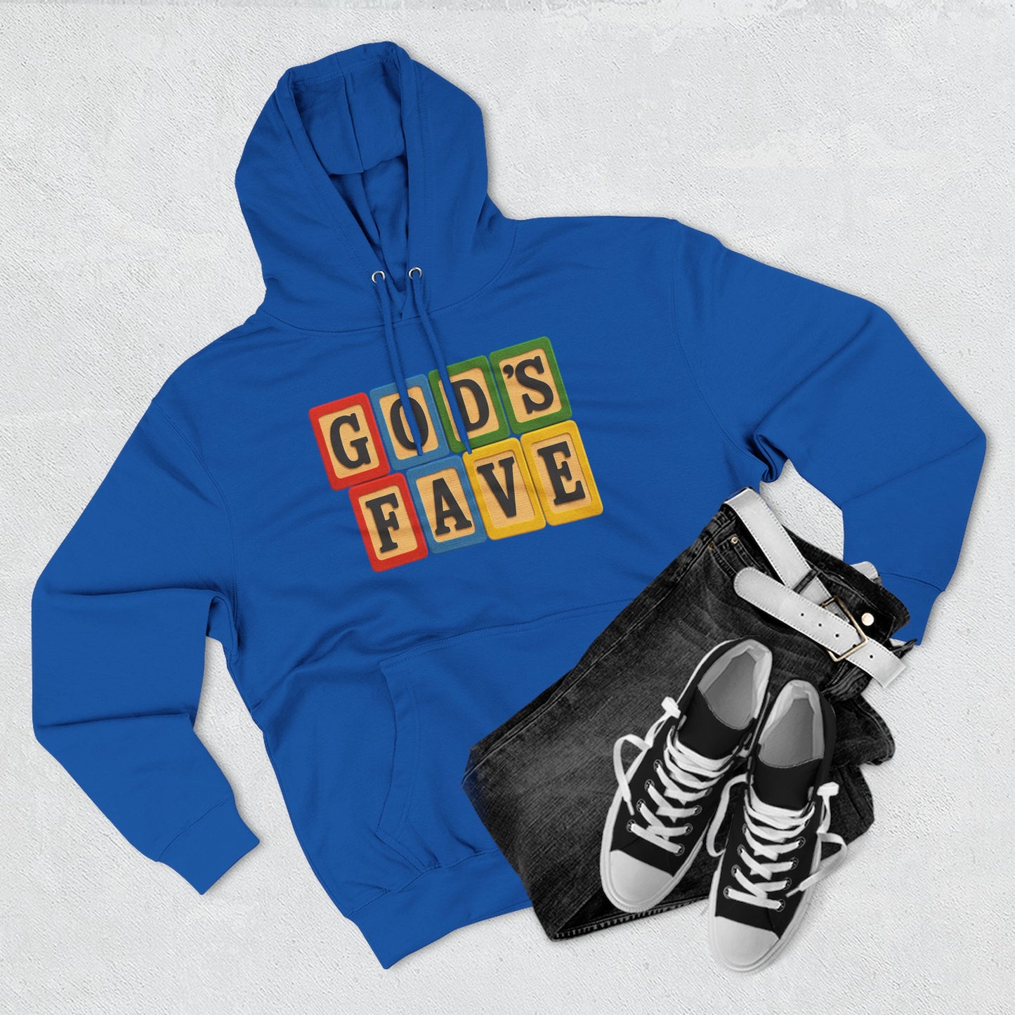 Blocked "God's Fave" Hoodie