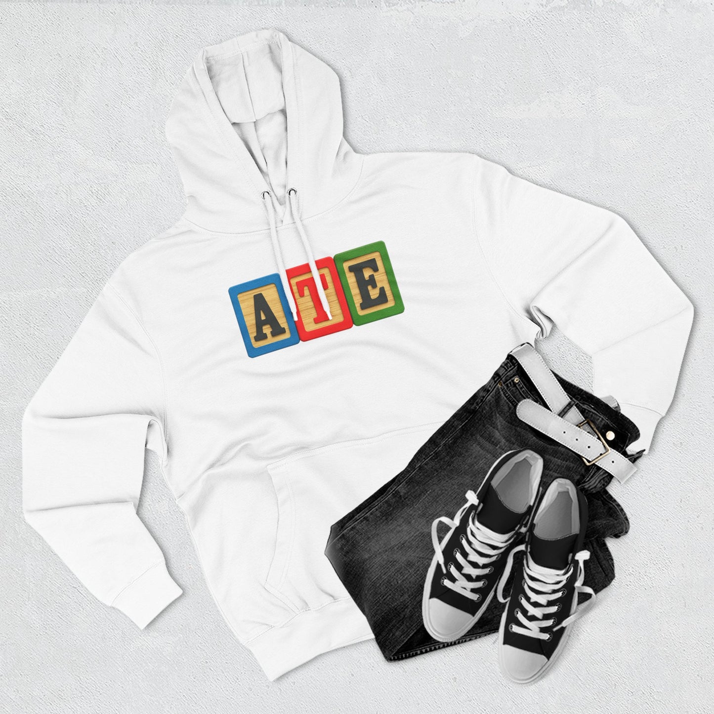 Blocked "ATE" Hoodie