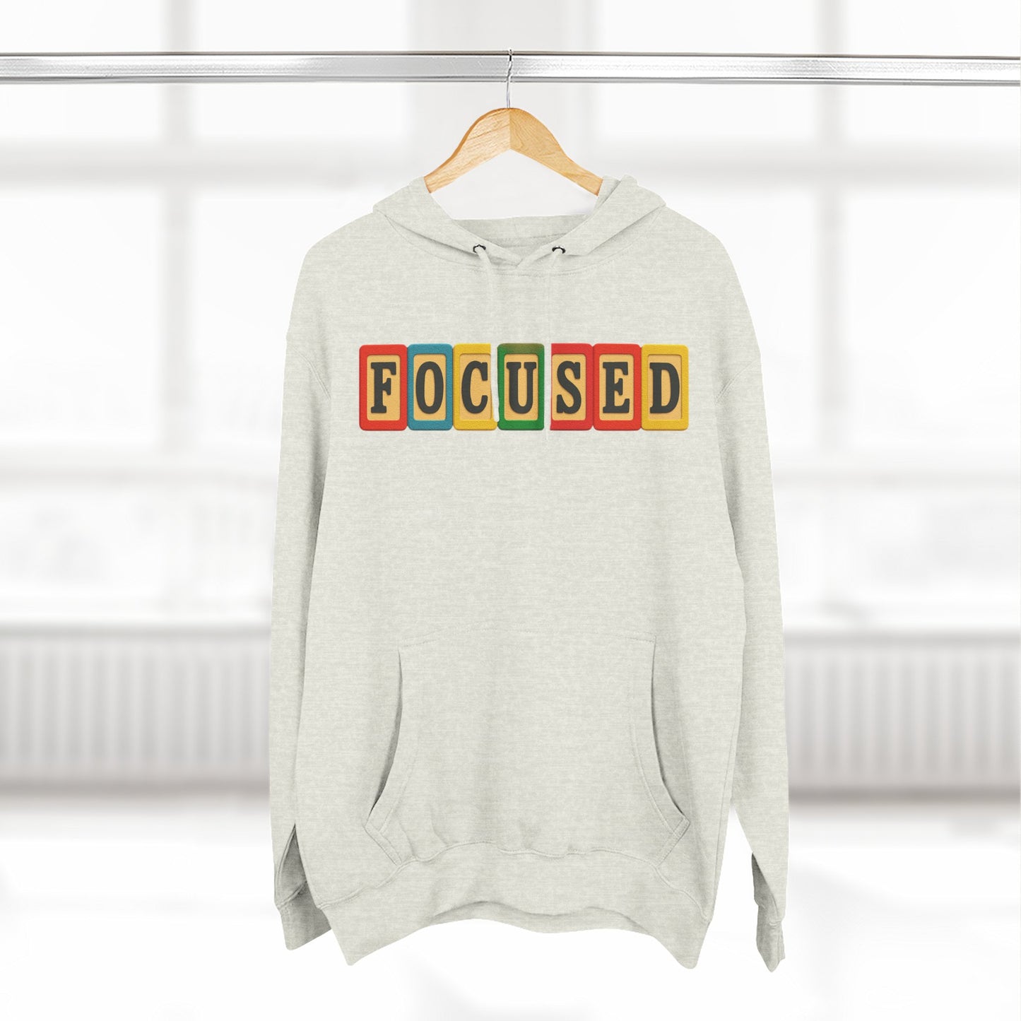 Blocked "Focused" Hoodie