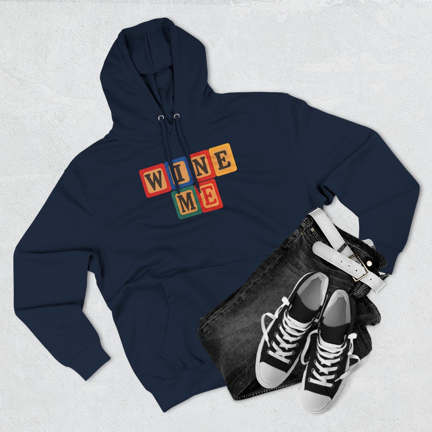 Blocked "Wine Me" Hoodie