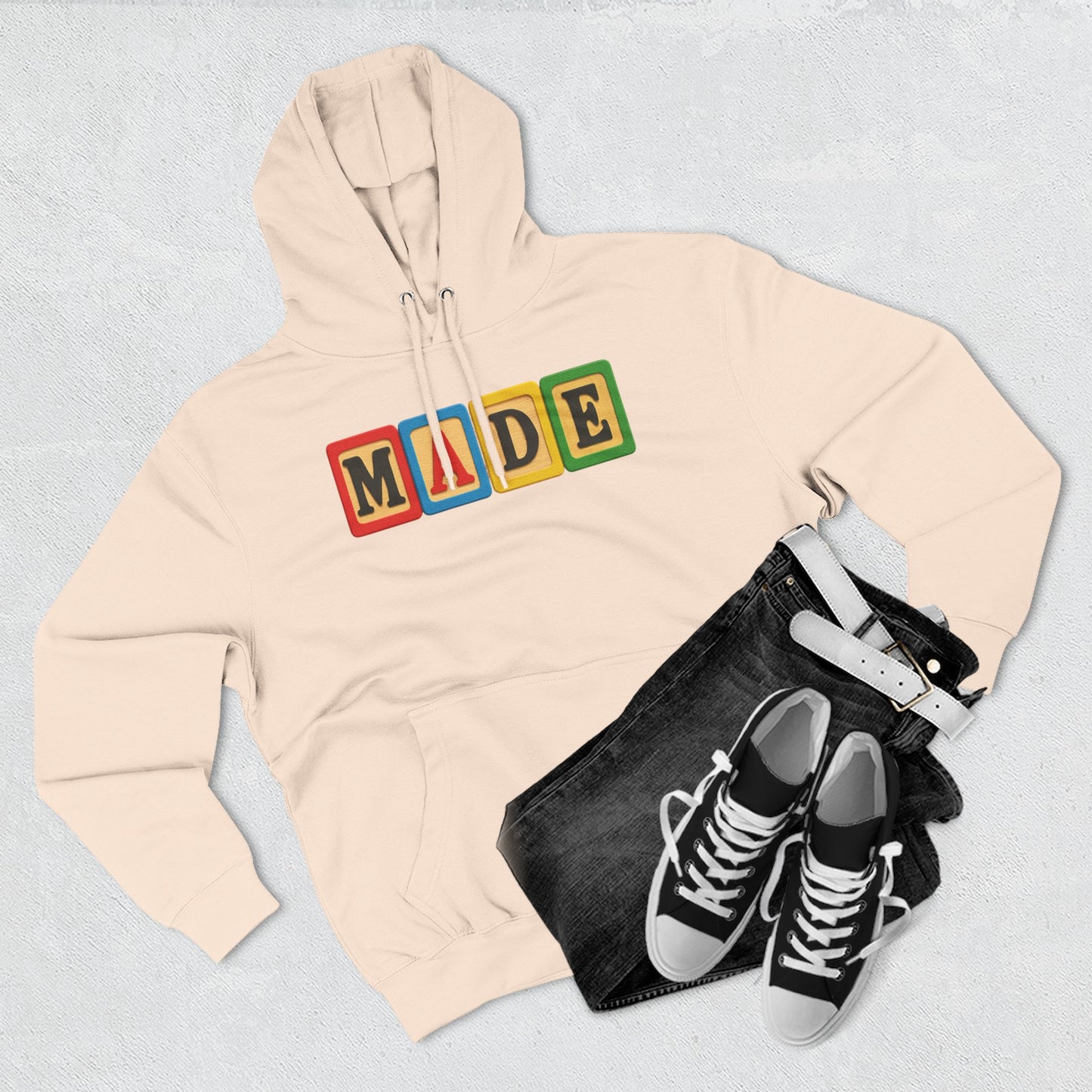 Blocked "Made" Hoodie