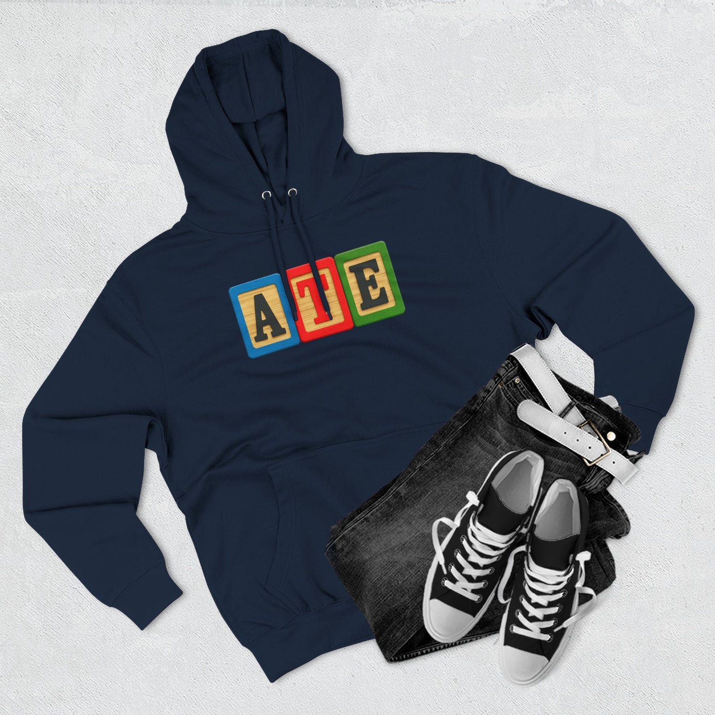 Blocked "ATE" Hoodie