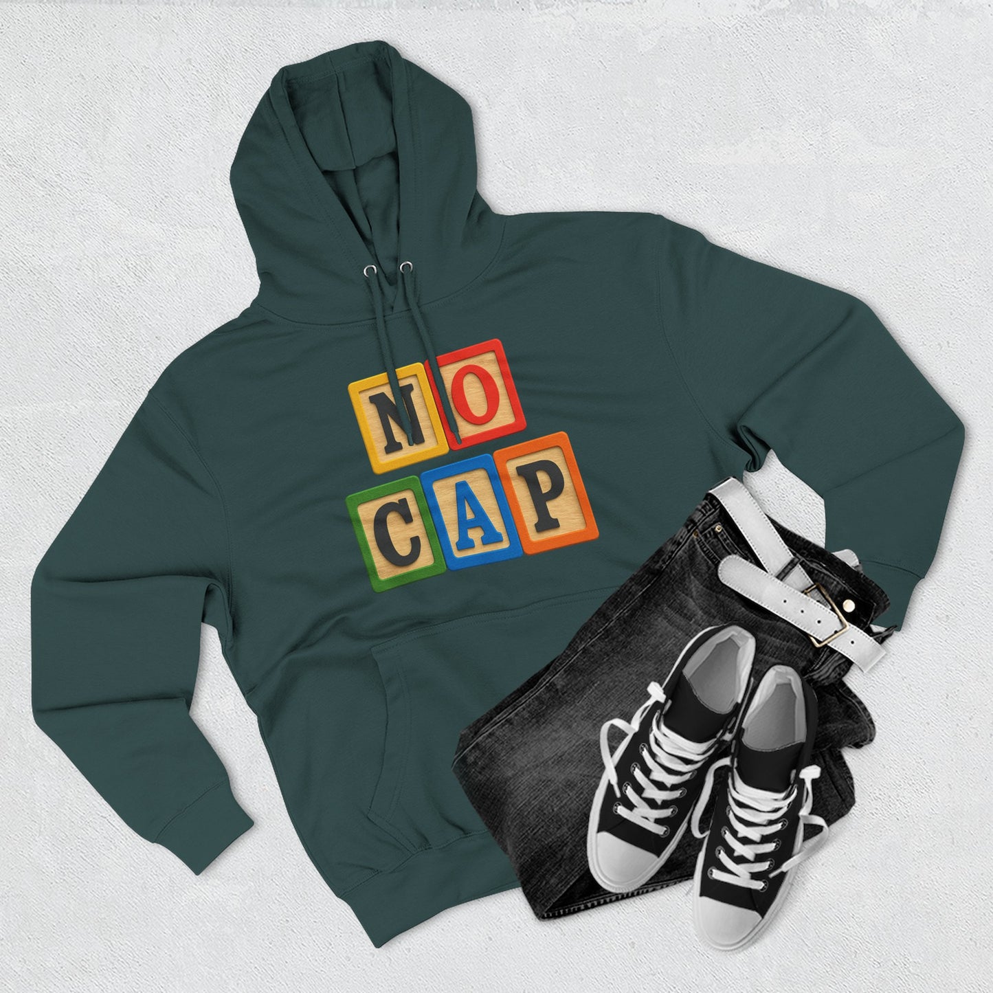 Blocked "No Cap" Hoodie