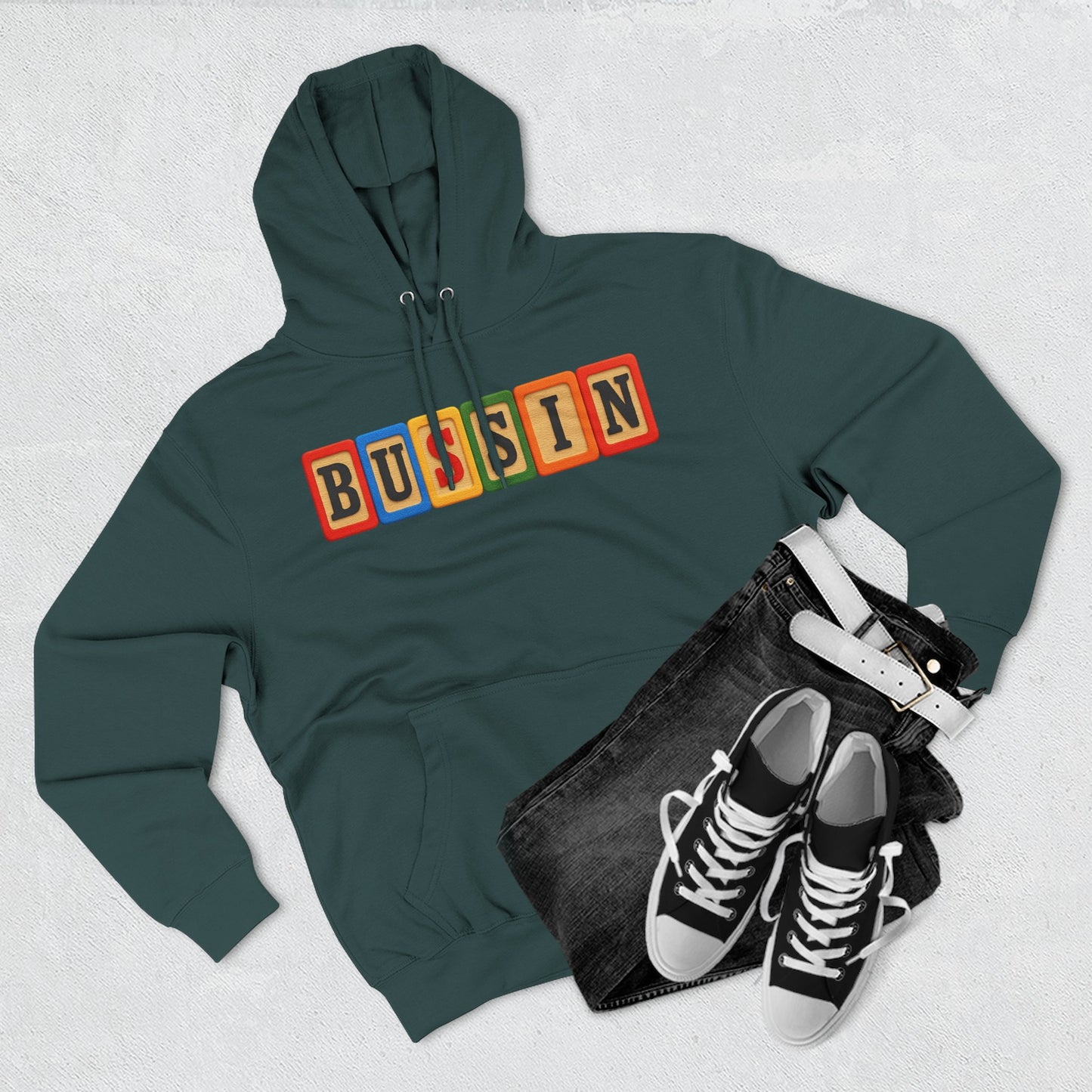Blocked "Bussin" Hoodie