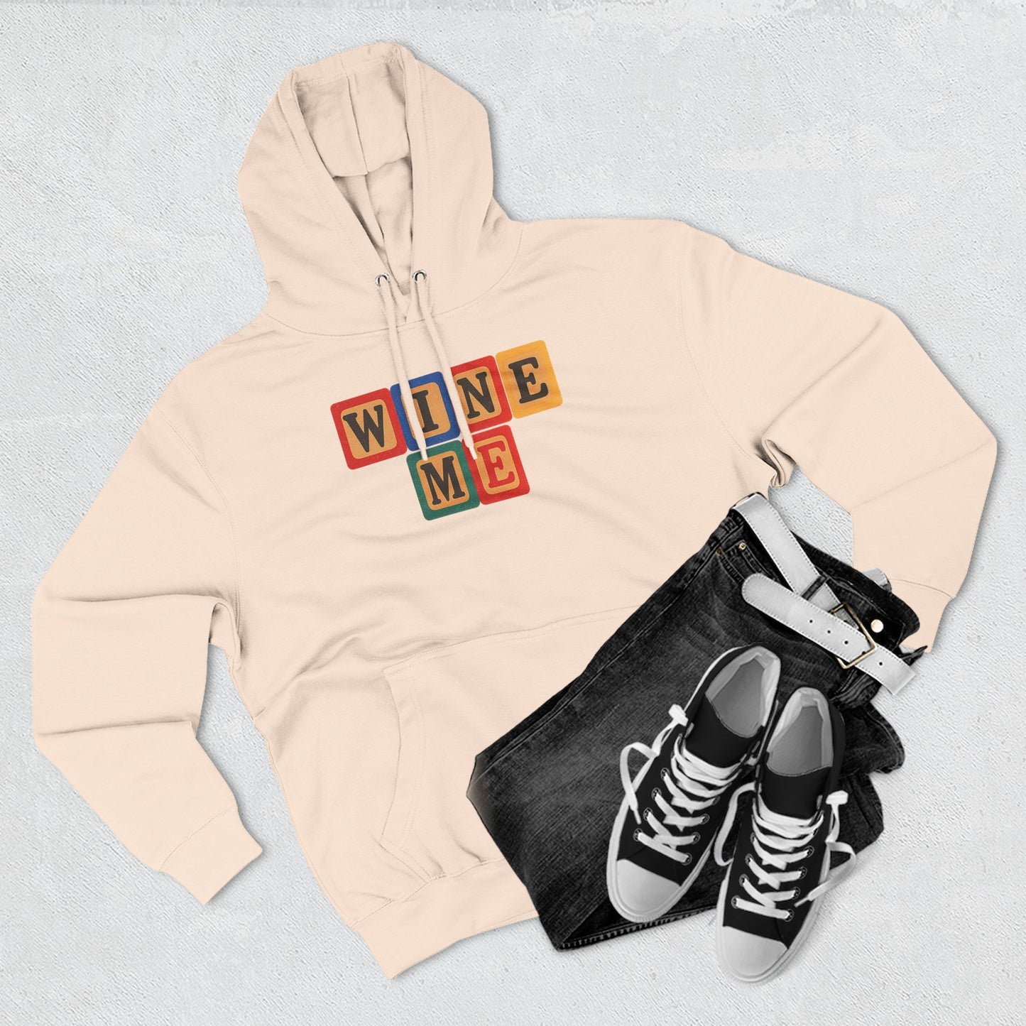 Blocked "Wine Me" Hoodie