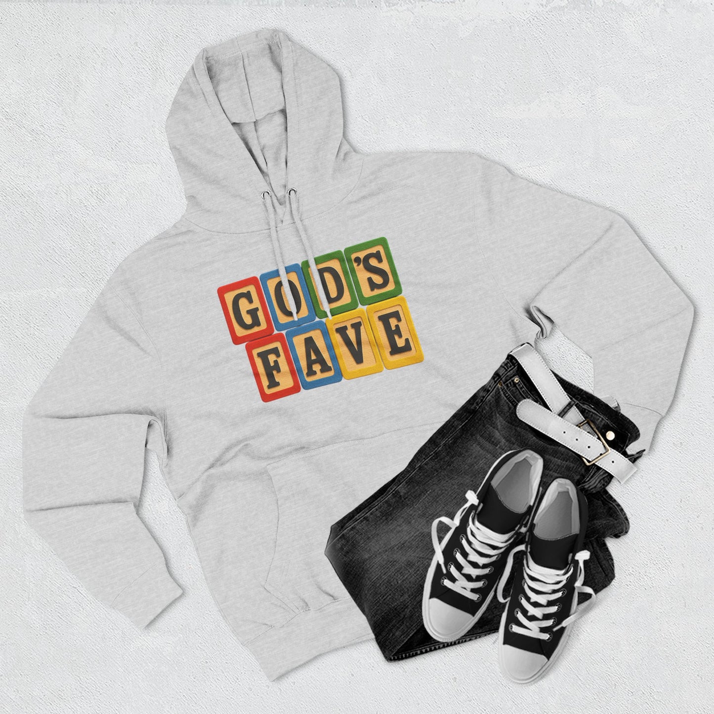 Blocked "God's Fave" Hoodie