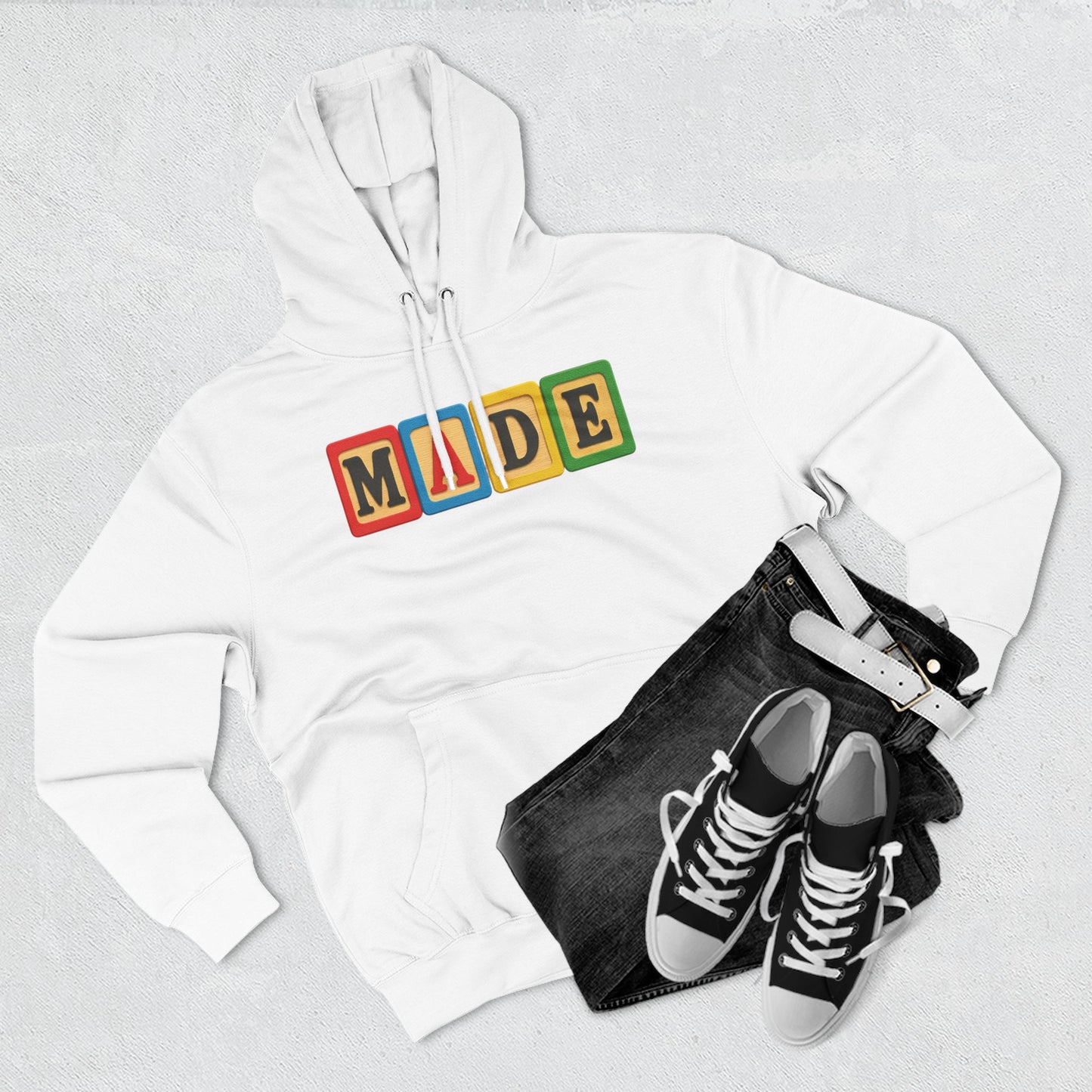 Blocked "Made" Hoodie