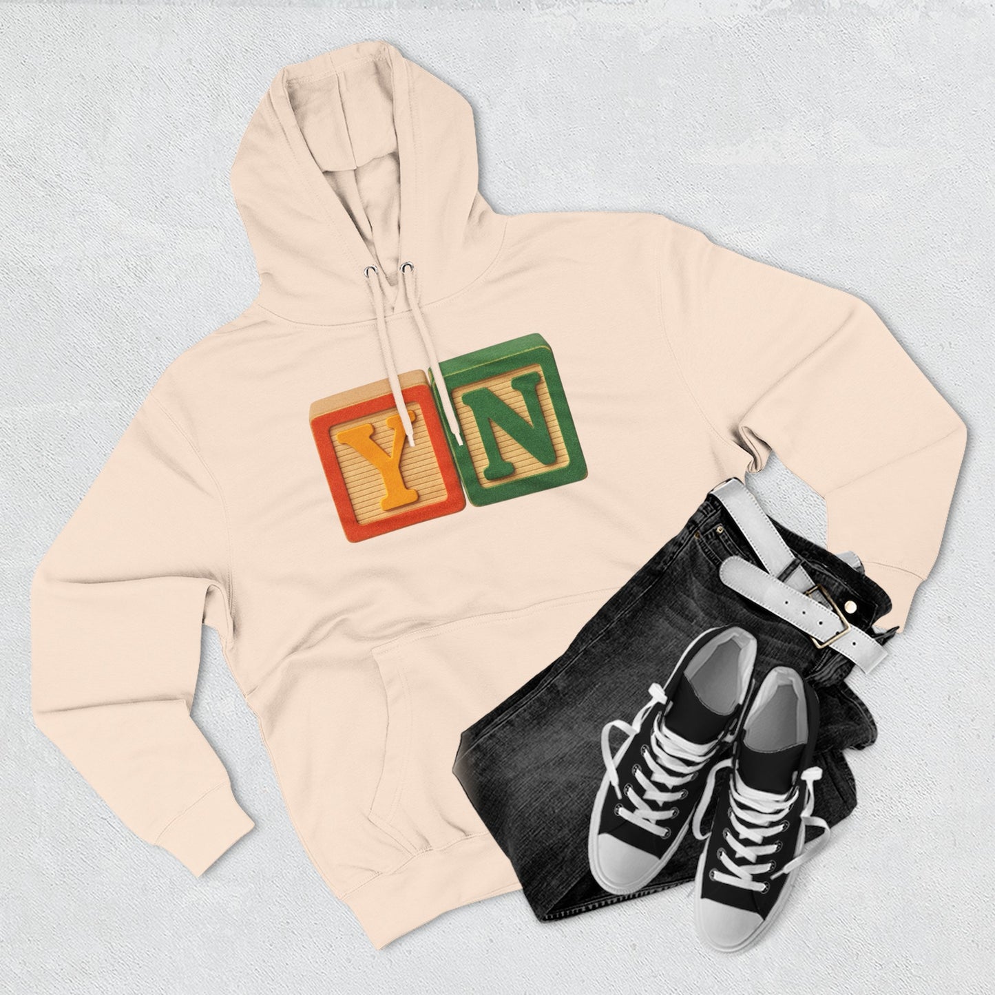 Blocked "YN" Hoodie