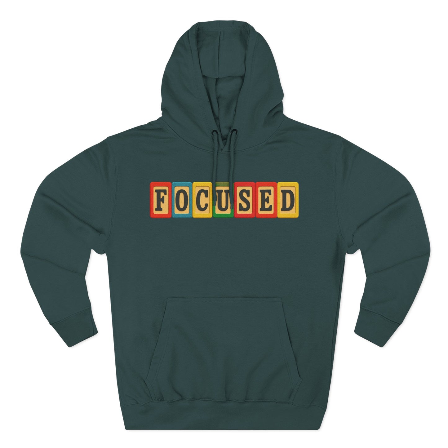 Blocked "Focused" Hoodie