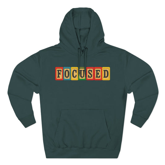 Blocked "Focused" Hoodie