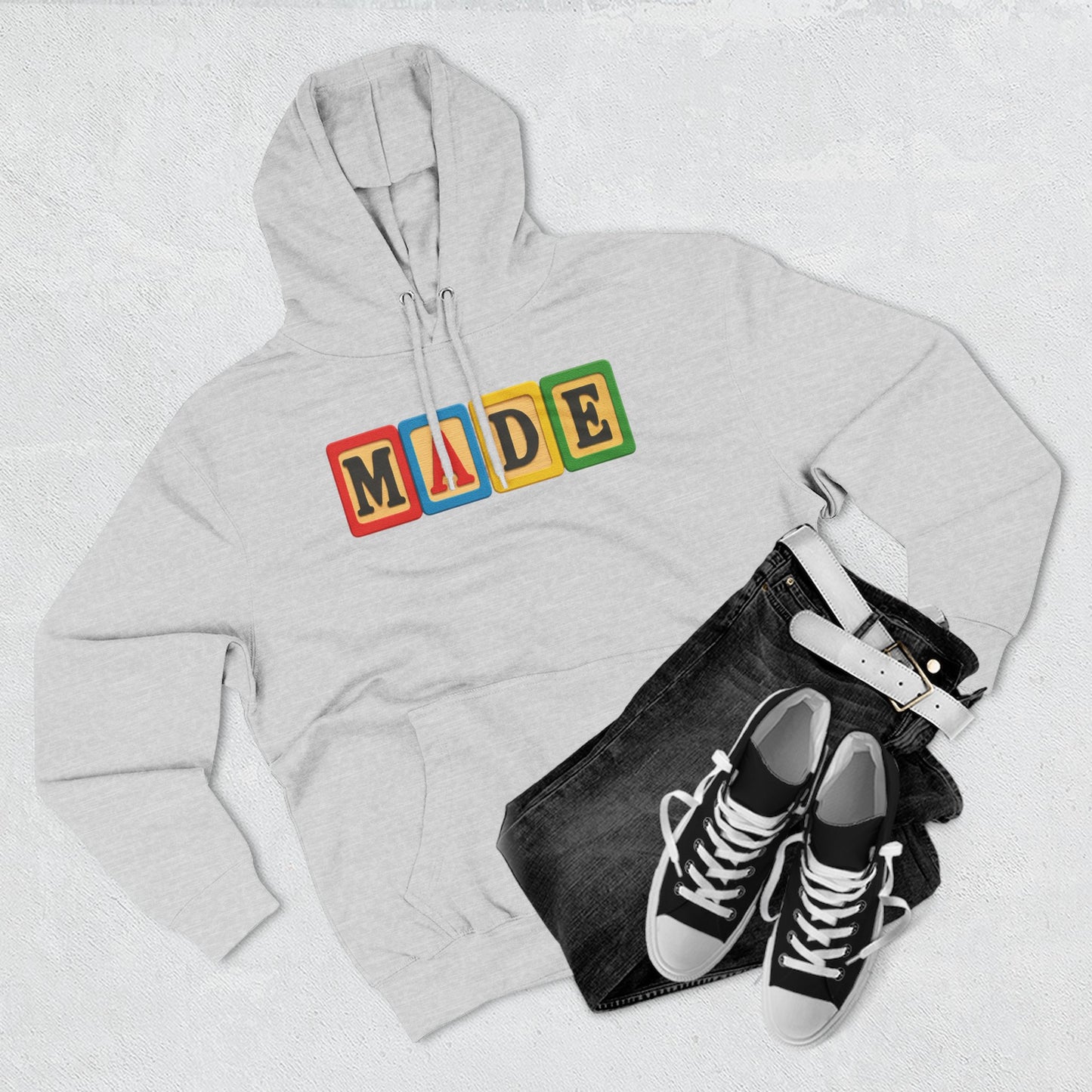 Blocked "Made" Hoodie