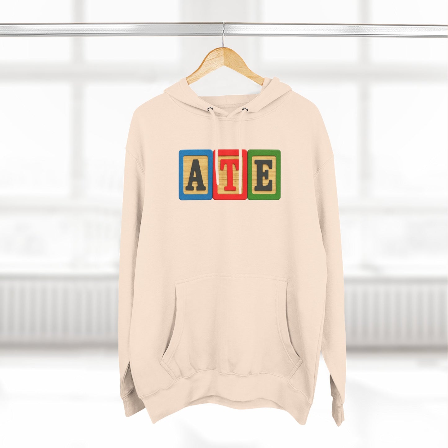Blocked "ATE" Hoodie