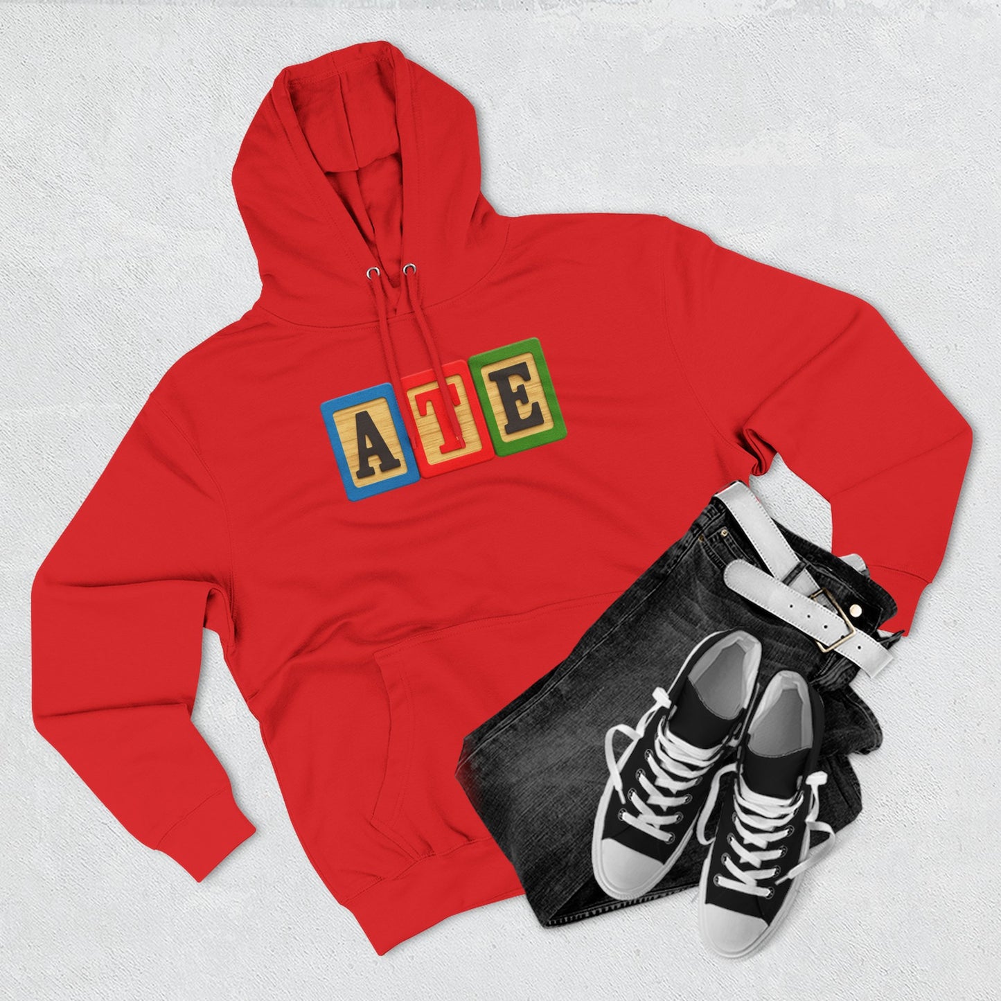 Blocked "ATE" Hoodie
