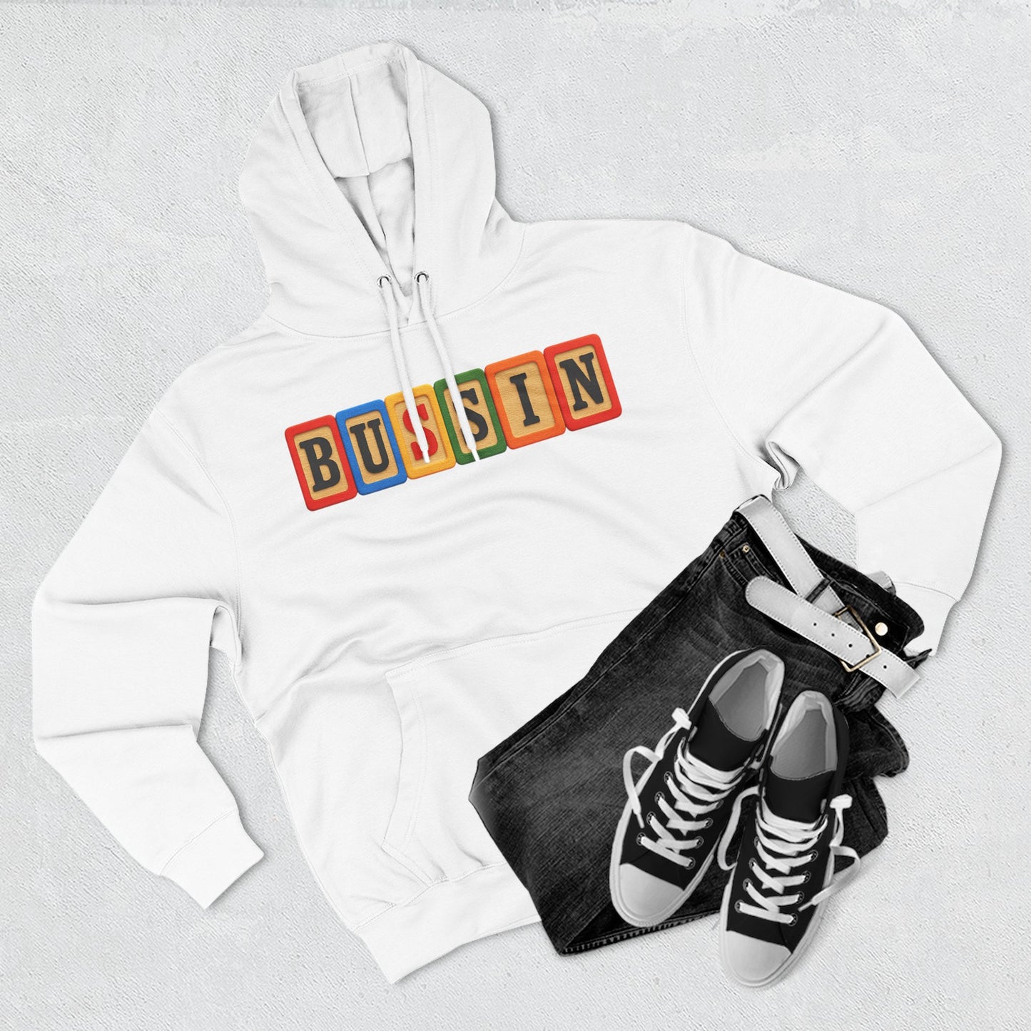 Blocked "Bussin" Hoodie