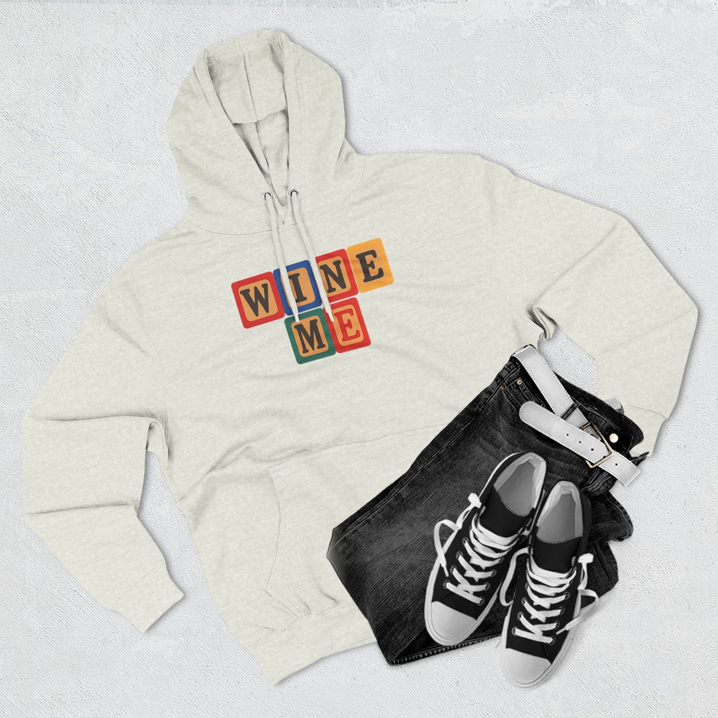Blocked "Wine Me" Hoodie