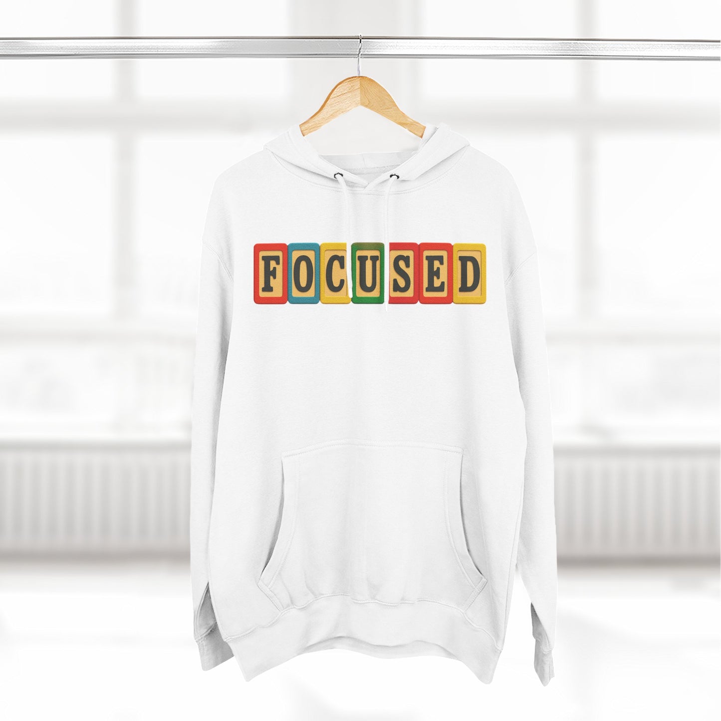 Blocked "Focused" Hoodie