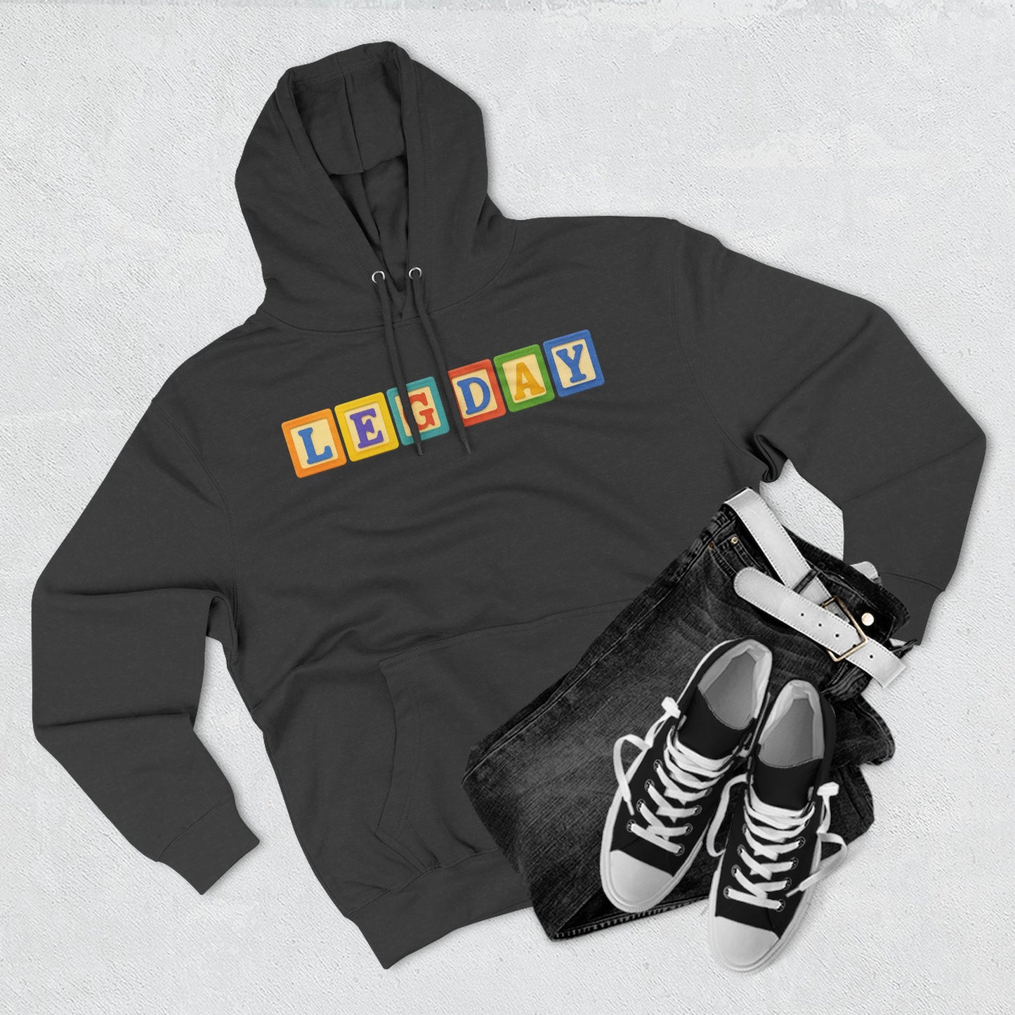 Blocked "Leg Day" Hoodie