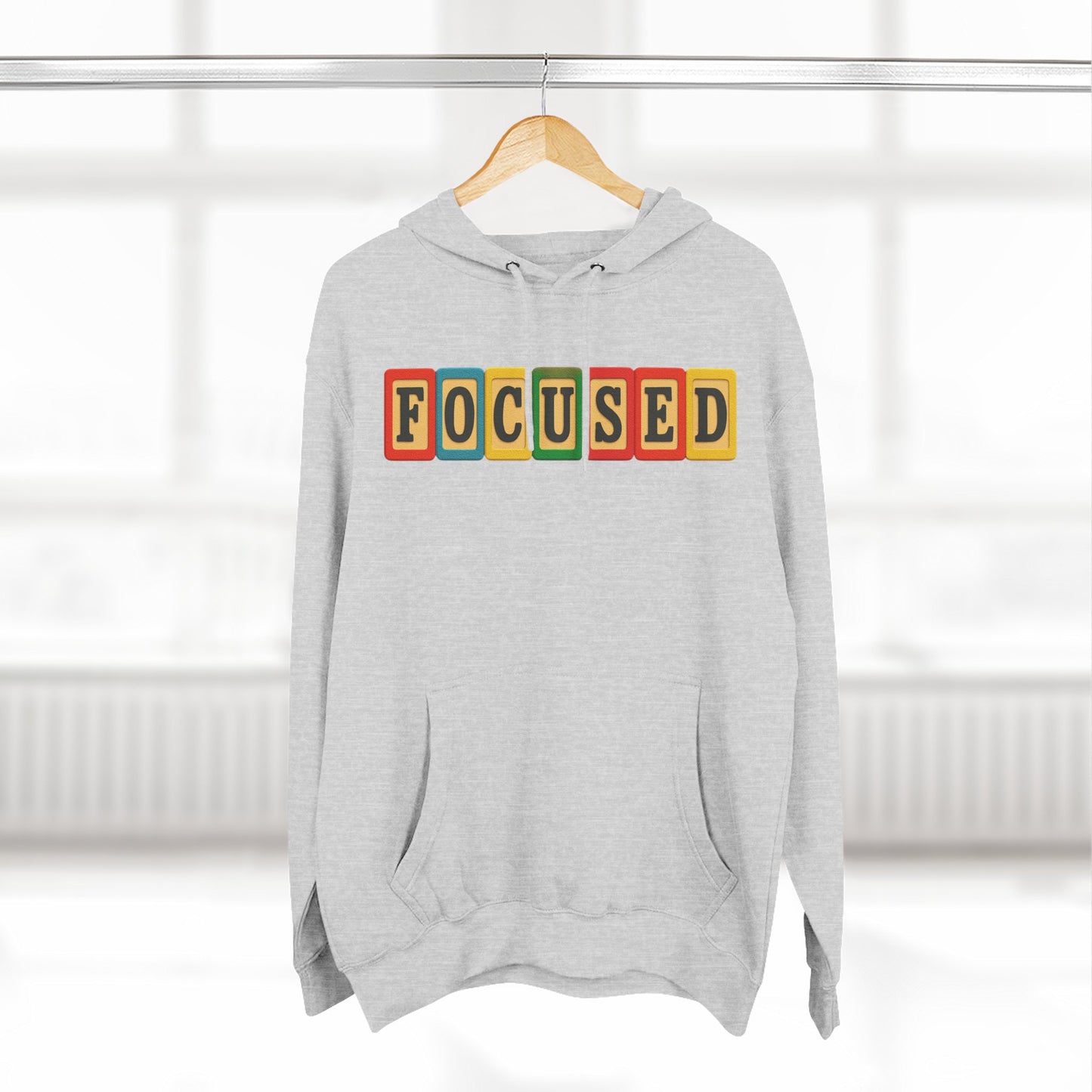 Blocked "Focused" Hoodie