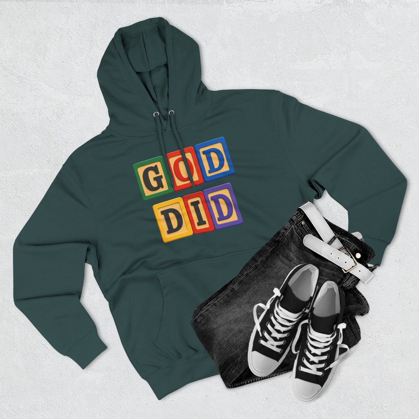 Blocked "God Did" Hoodie