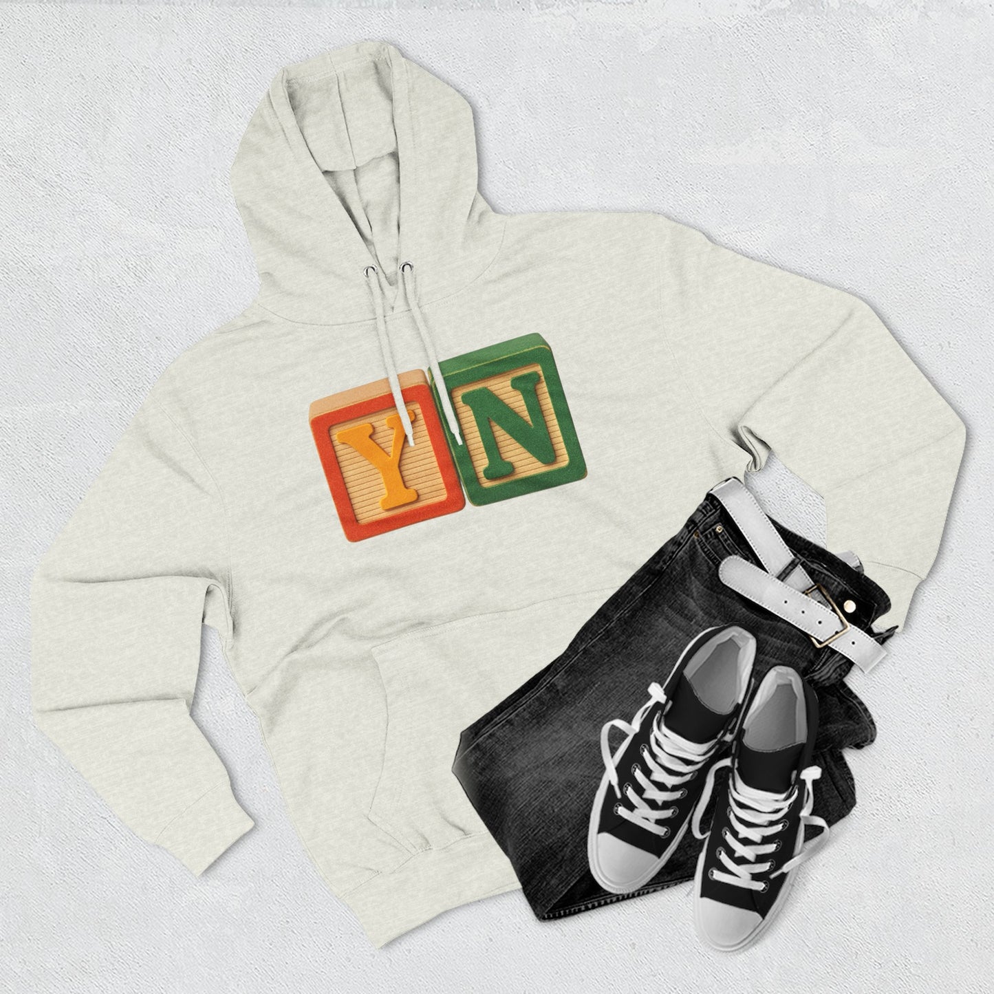 Blocked "YN" Hoodie