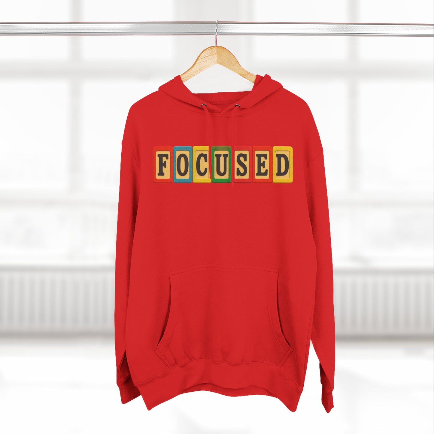 Blocked "Focused" Hoodie