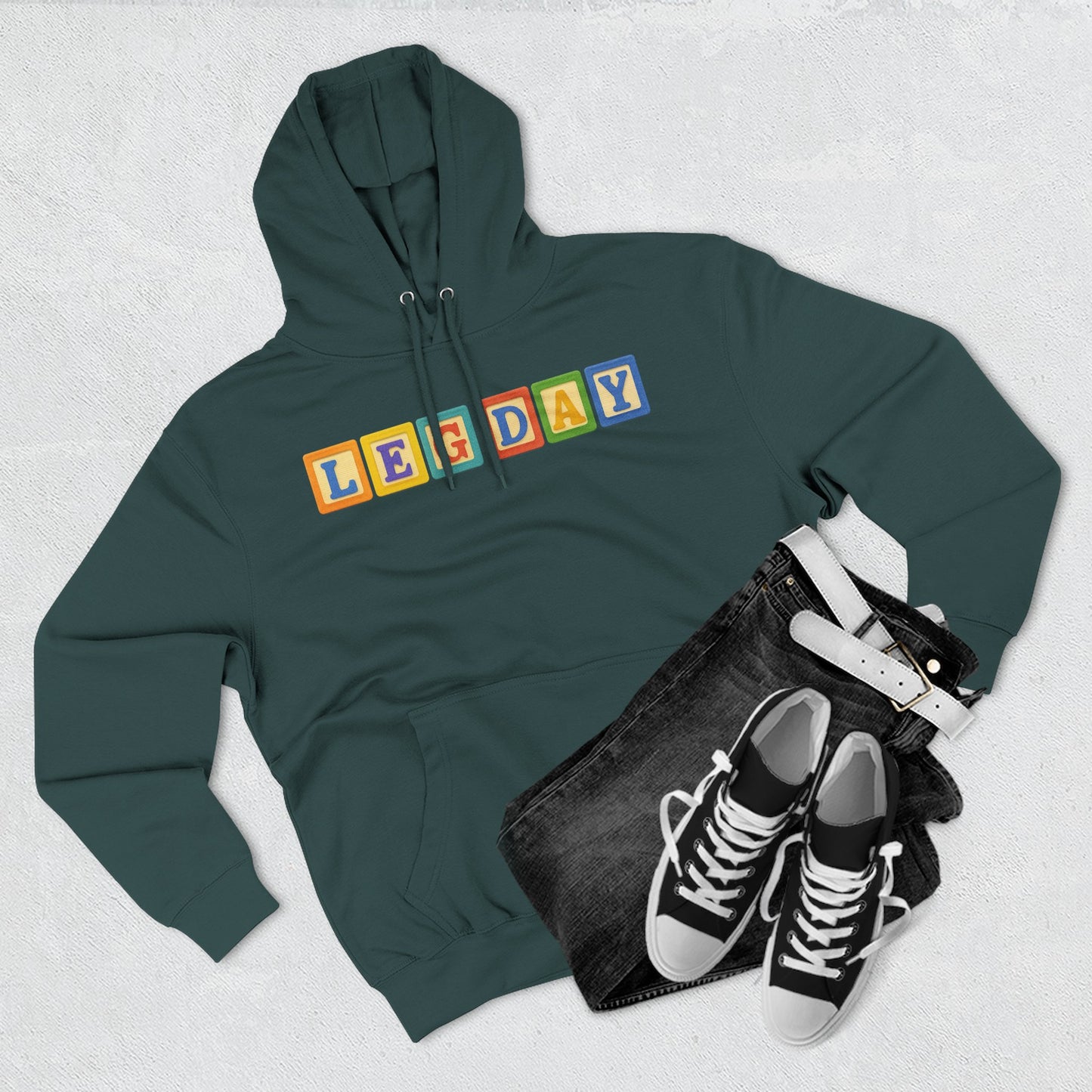 Blocked "Leg Day" Hoodie