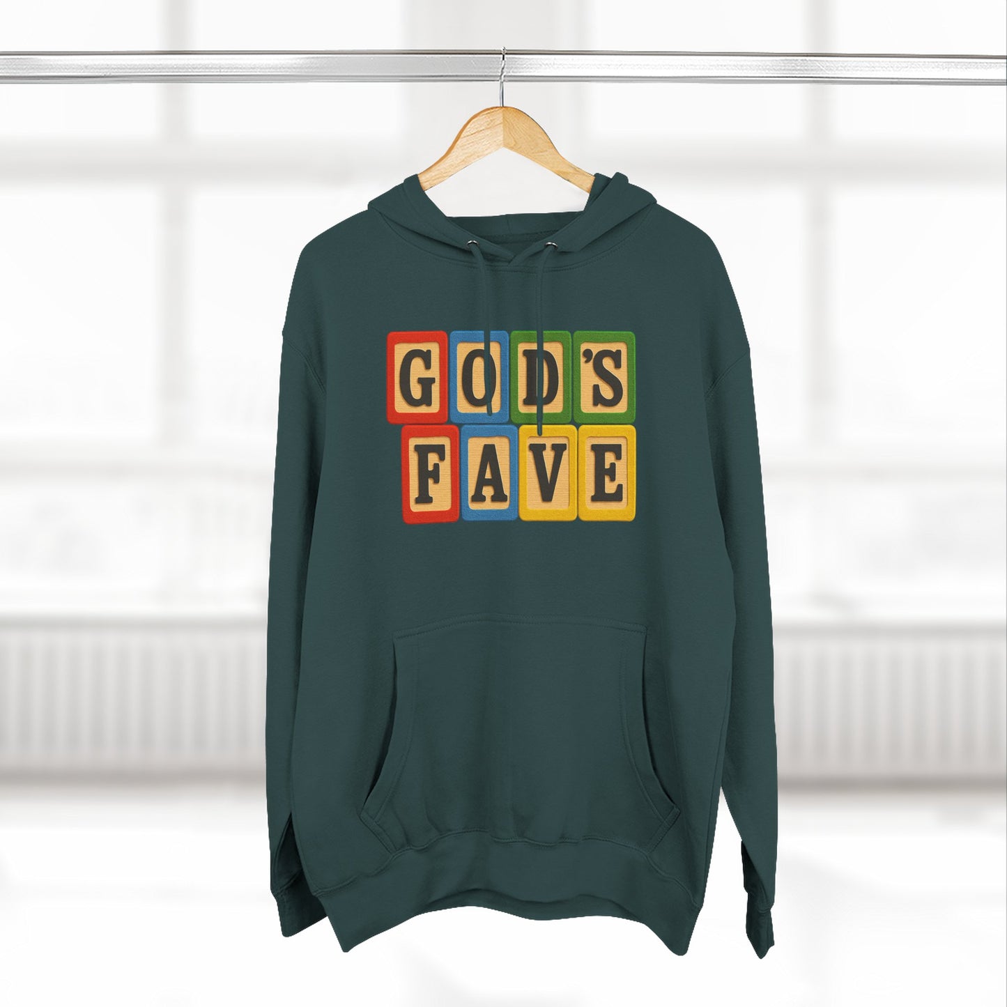 Blocked "God's Fave" Hoodie