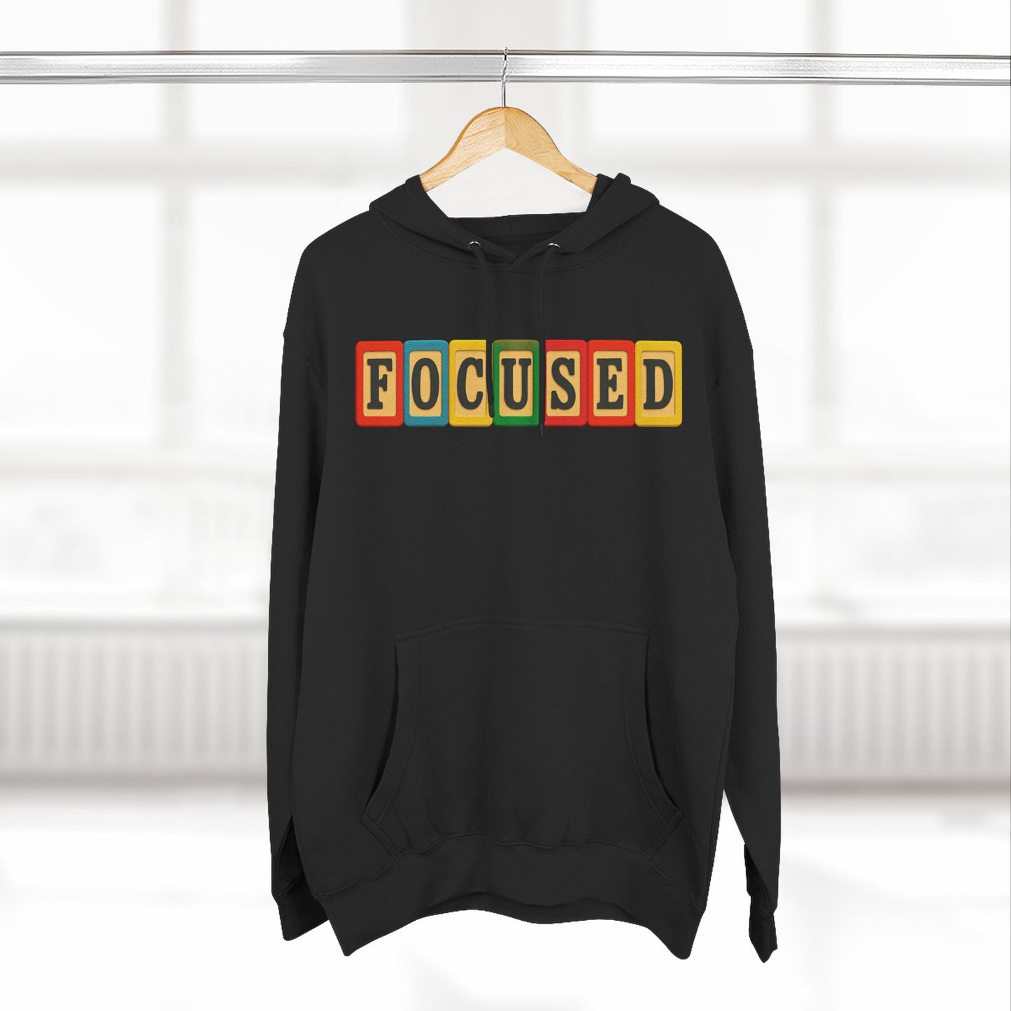 Blocked "Focused" Hoodie